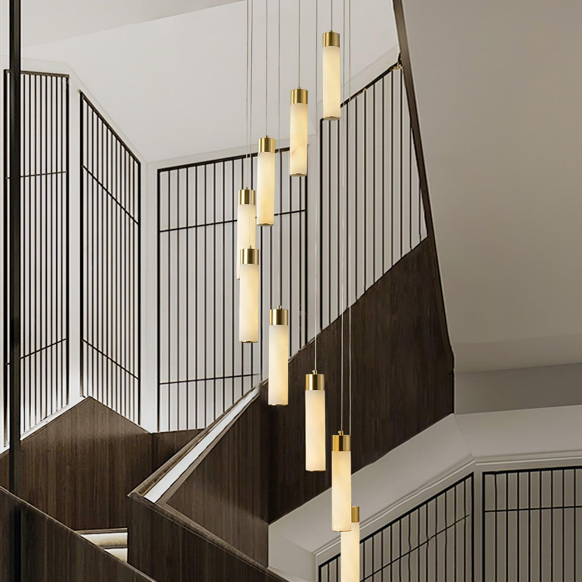 Vobinun Modern Alabaster Pendant Chandelier