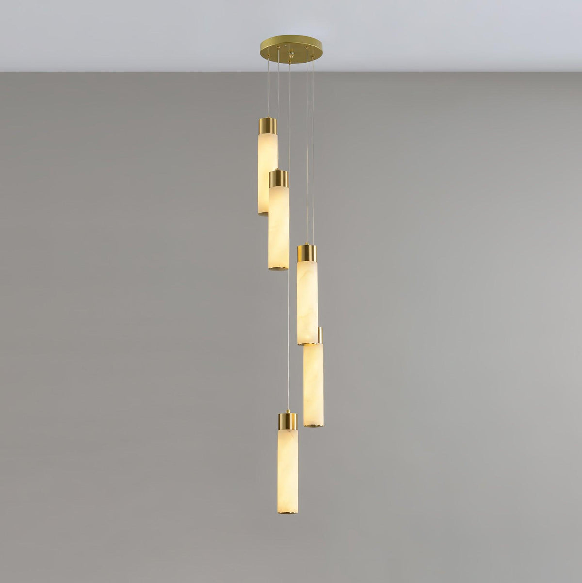 Vobinun Modern Alabaster Pendant Chandelier