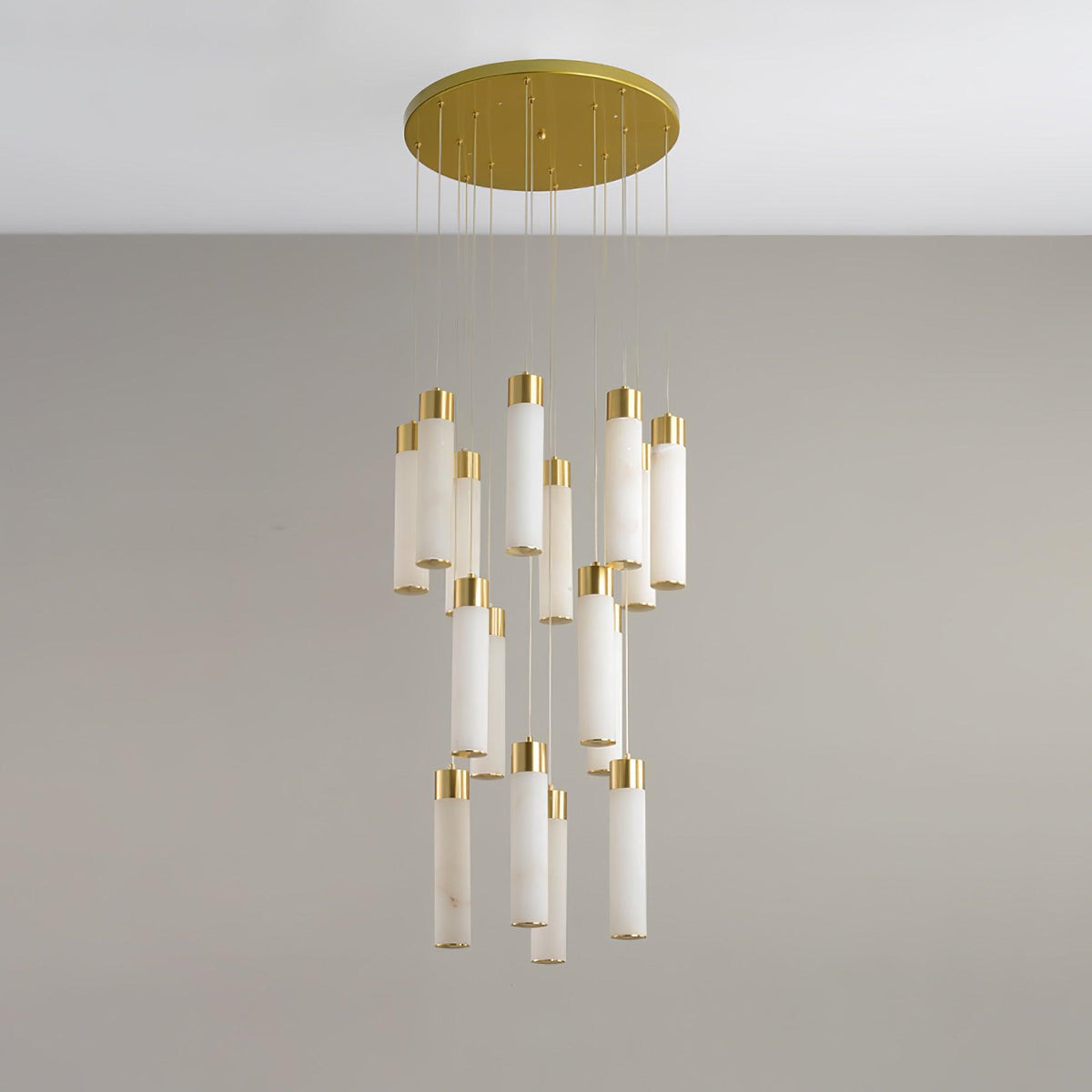 Vobinun Modern Alabaster Pendant Chandelier