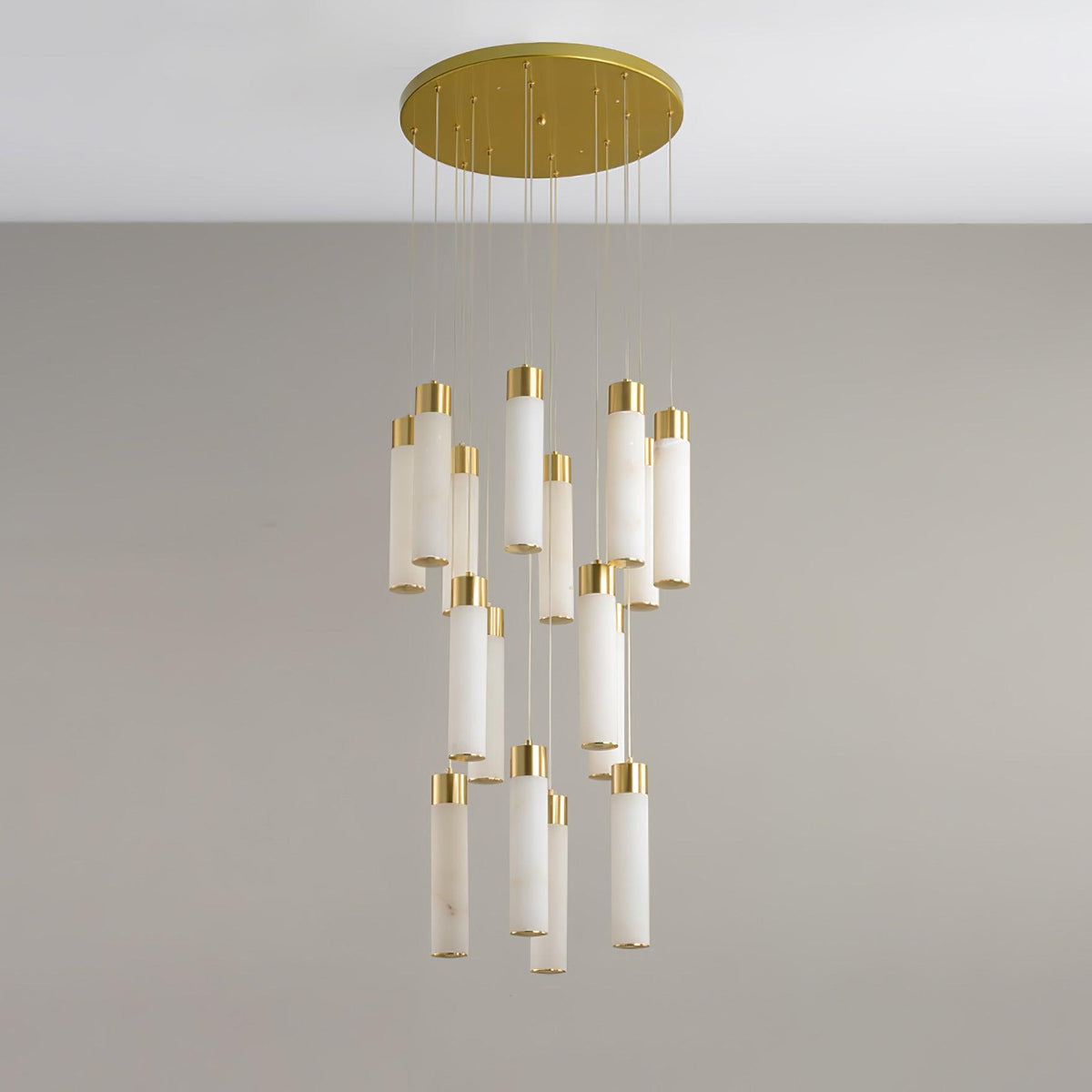 Vobinun Modern Alabaster Pendant Chandelier