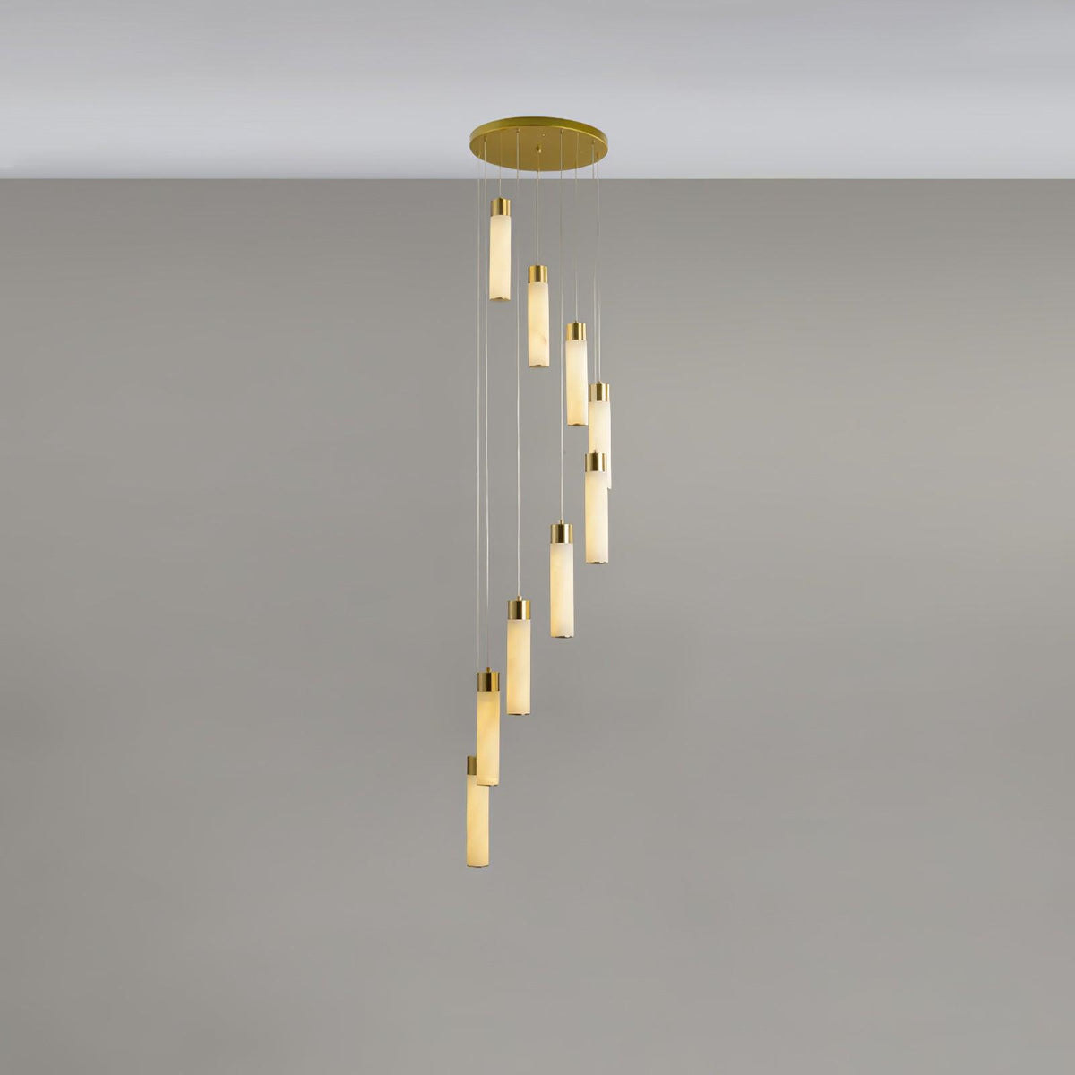 Vobinun Modern Alabaster Pendant Chandelier