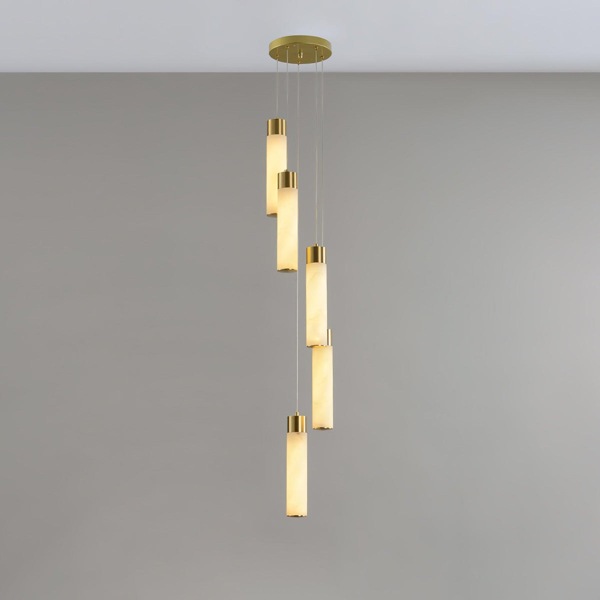 Vobinun Modern Alabaster Pendant Chandelier