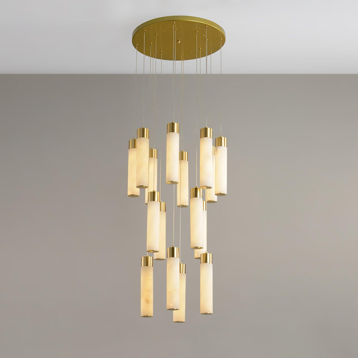 Vobinun Modern Alabaster Pendant Chandelier