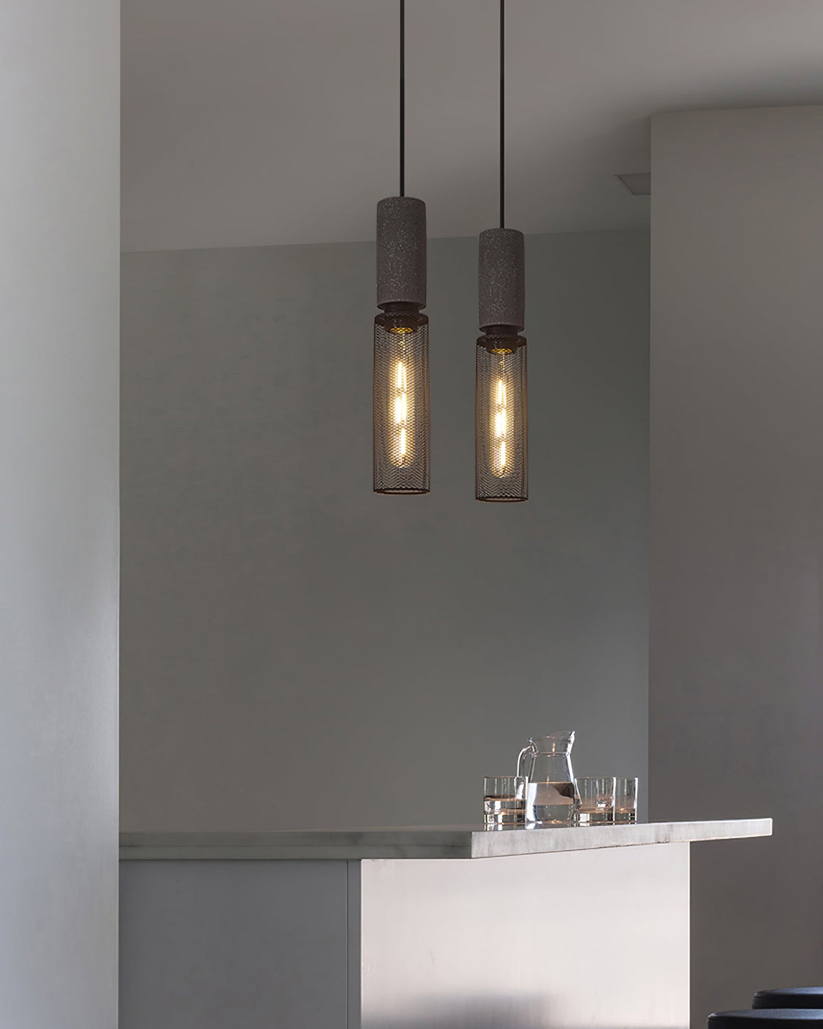 Bellwick Cement Mesh Pendant Light