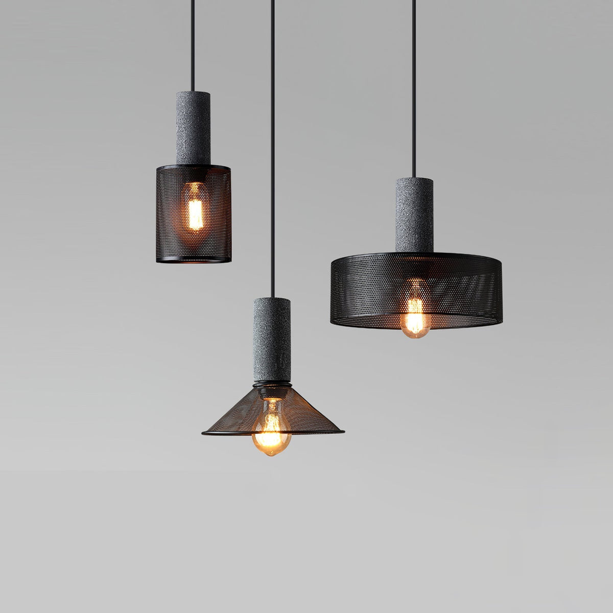 Bellwick Cement Mesh Pendant Light