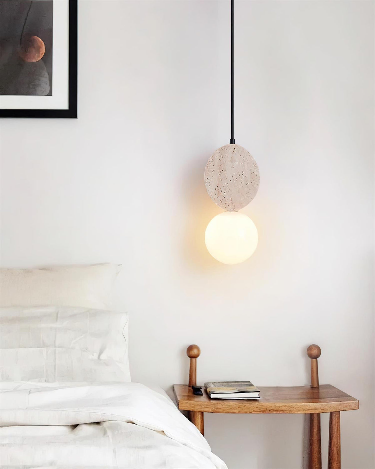Terra Travertine Geometric Pendant Light