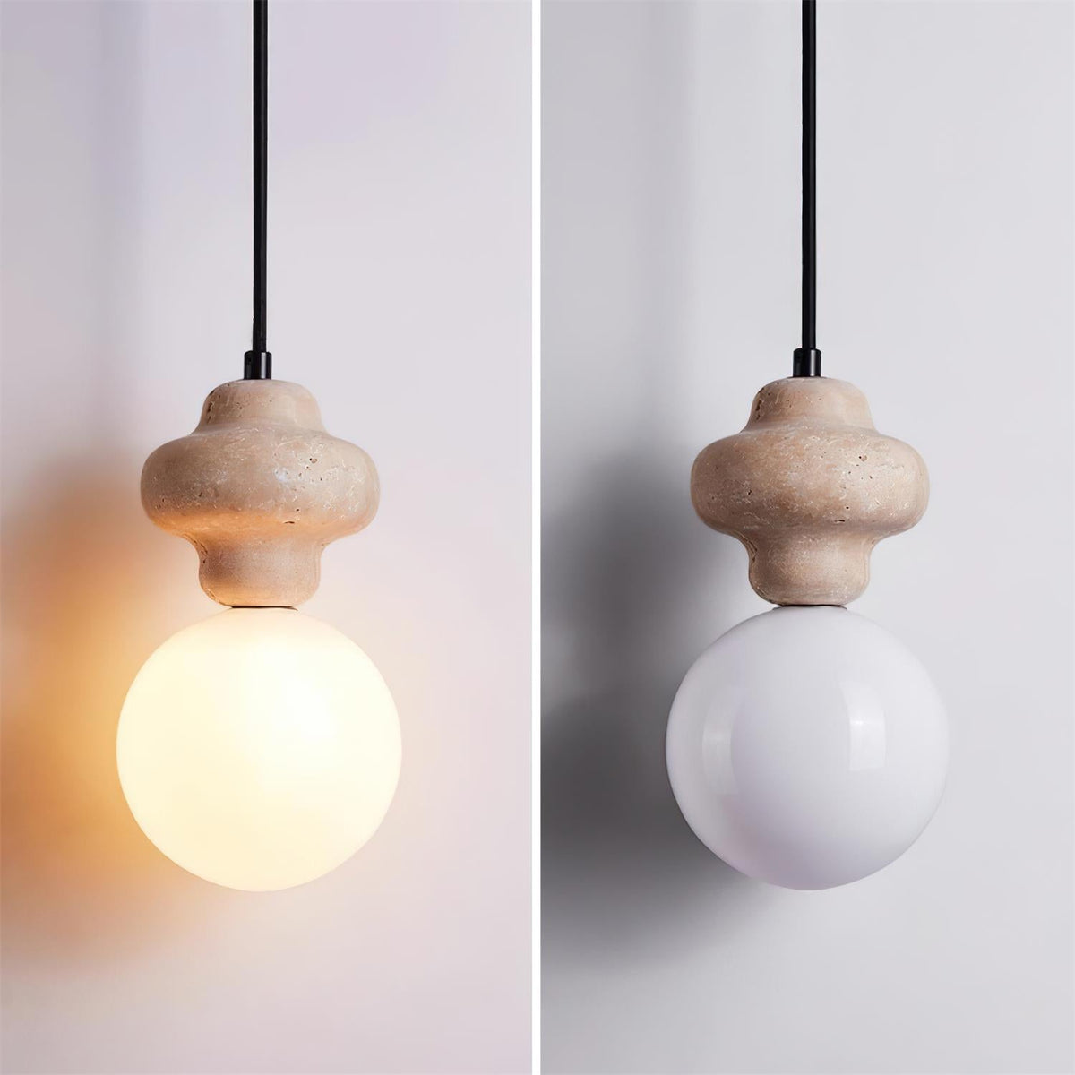 Terra Travertine Geometric Pendant Light