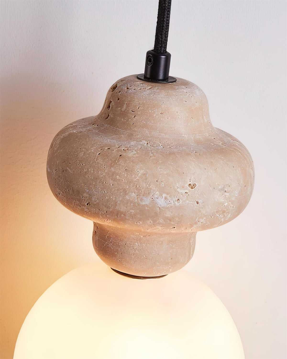 Terra Travertine Geometric Pendant Light