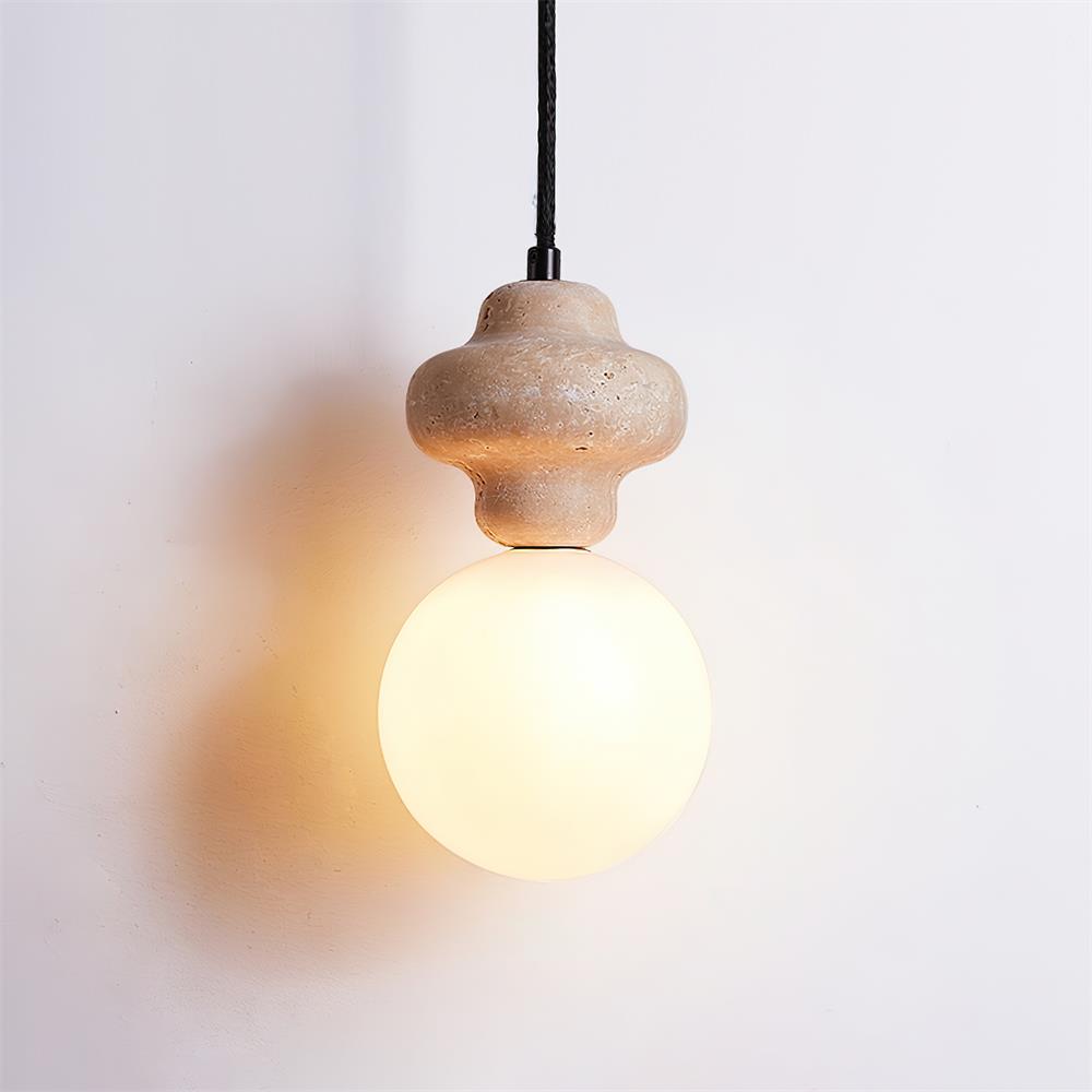 Terra Travertine Geometric Pendant Light