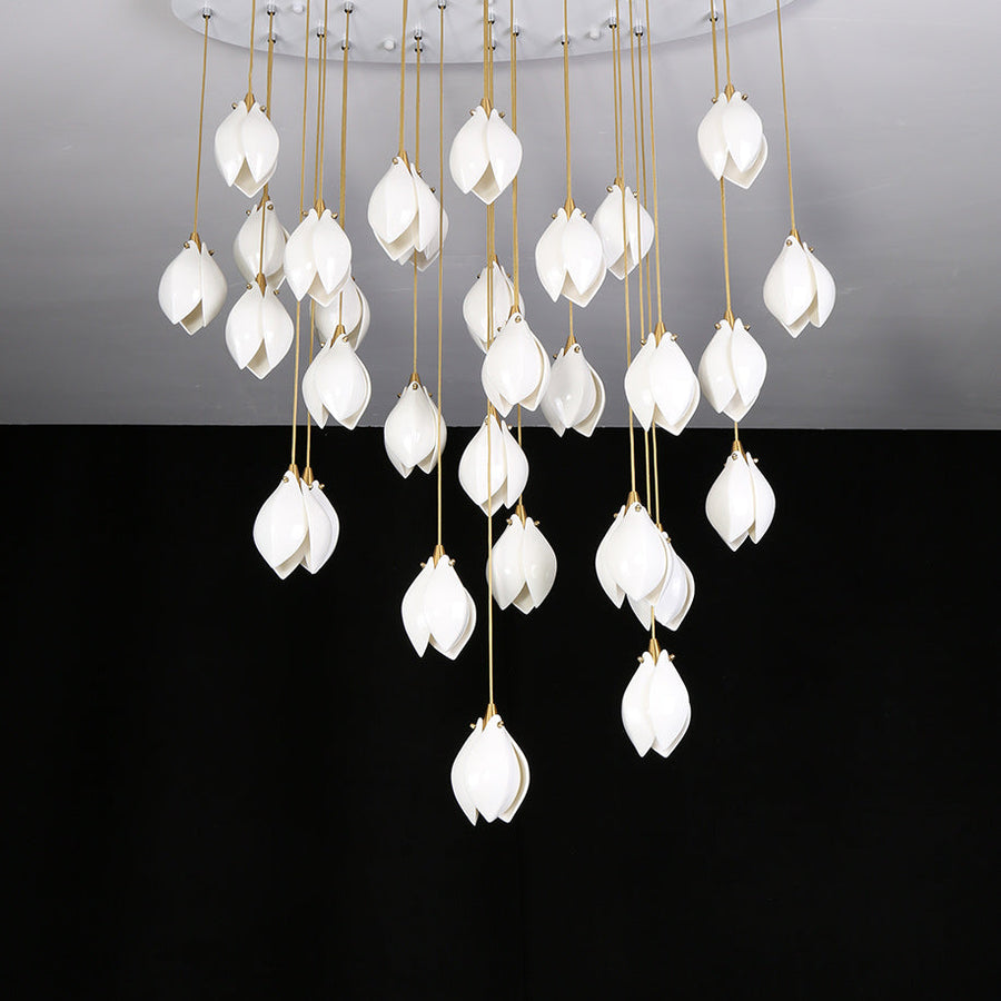 Fioenaya Pendant Lamp White Floral Ceramic