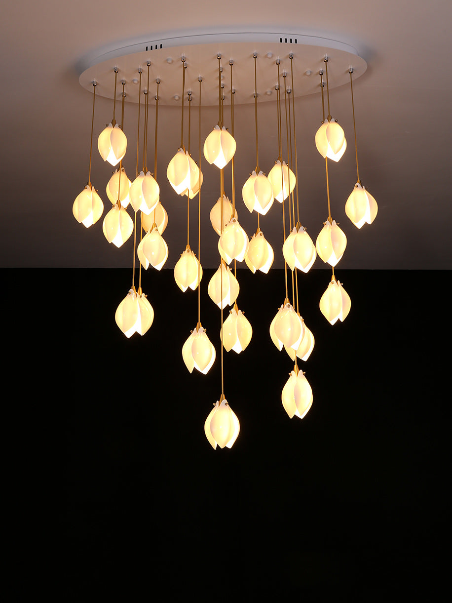 Fioenaya Pendant Lamp White Floral Ceramic