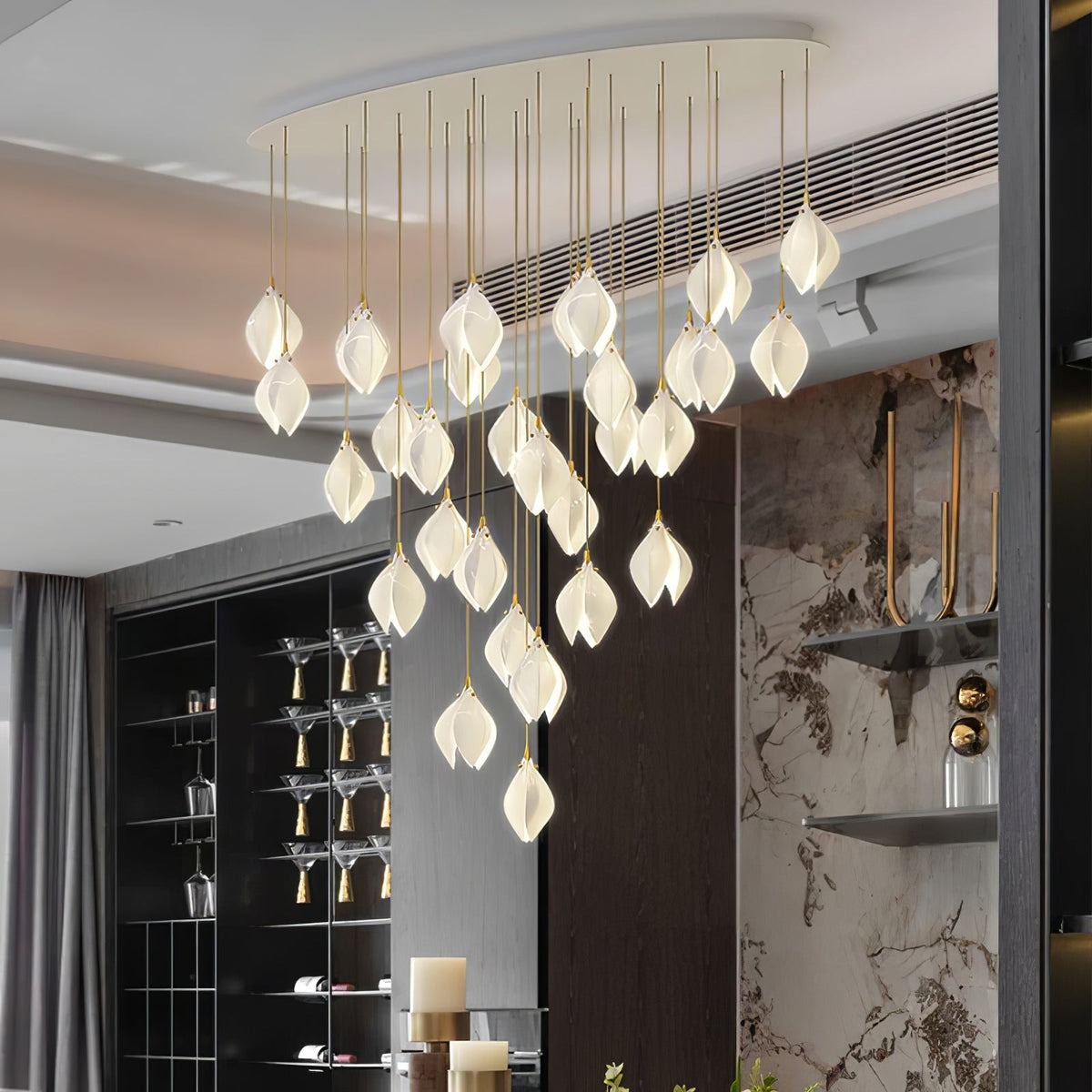 Fioenaya Pendant Lamp White Floral Ceramic