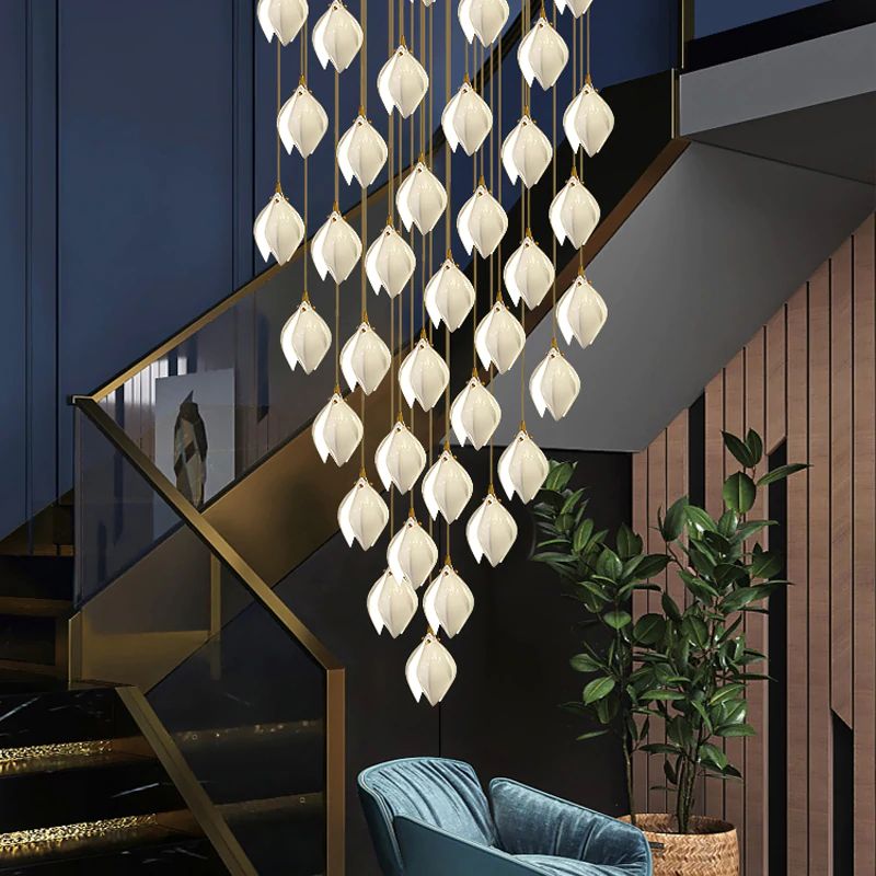 Fioenaya Pendant Lamp White Floral Ceramic