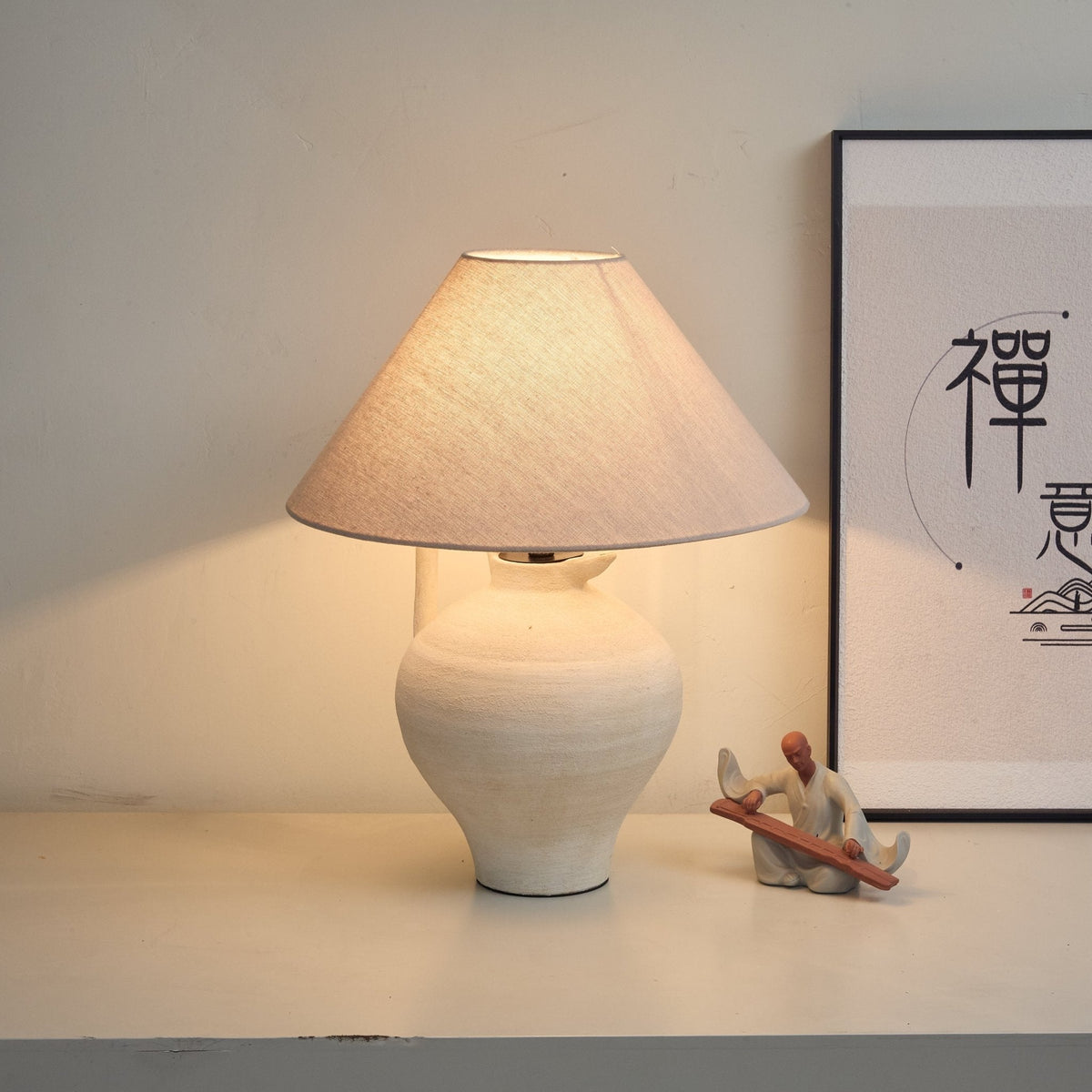 Ceramic Pitcher Shaped Table Lamp