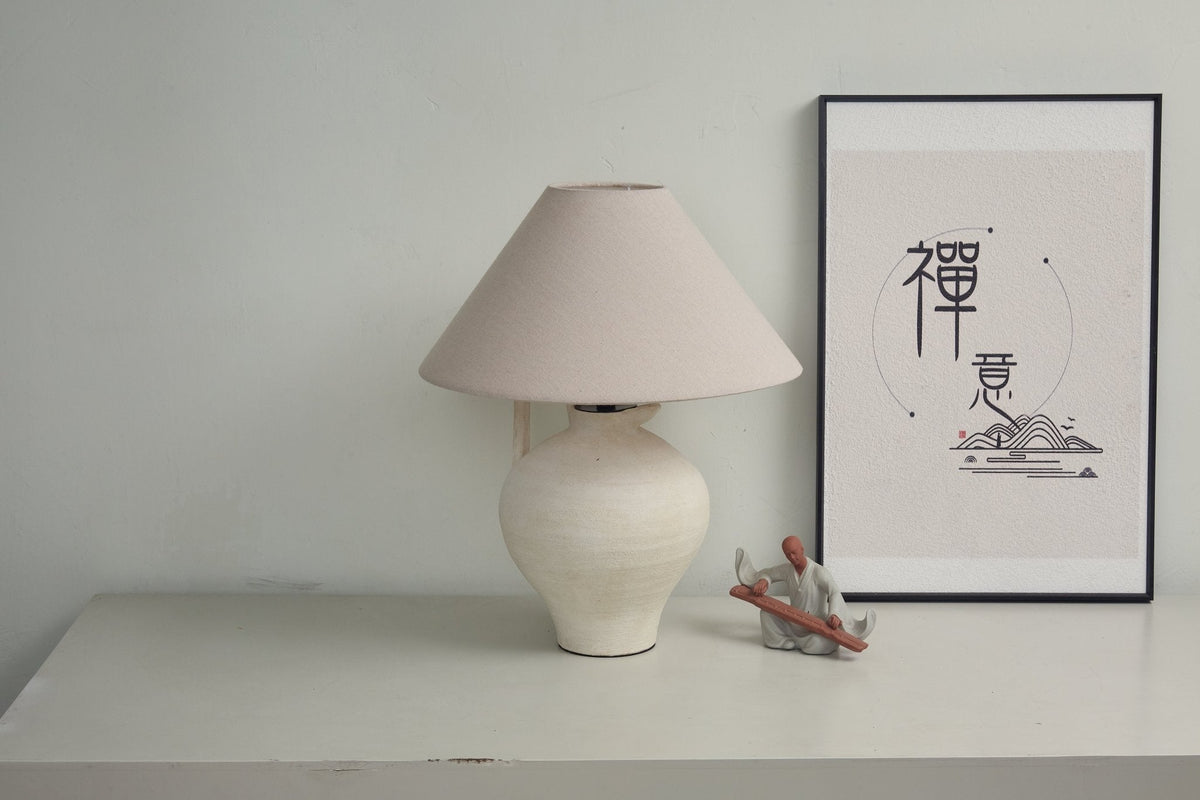 Ceramic Pitcher Shaped Table Lamp