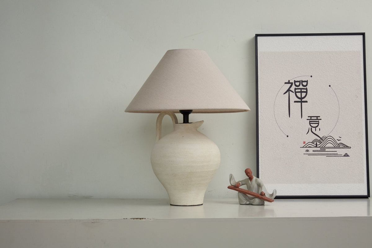Ceramic Pitcher Shaped Table Lamp