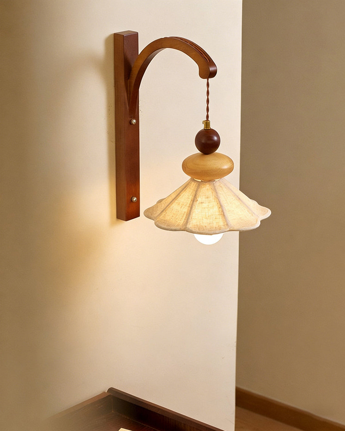 Linalora Thalor Pleated Fabric Sconce