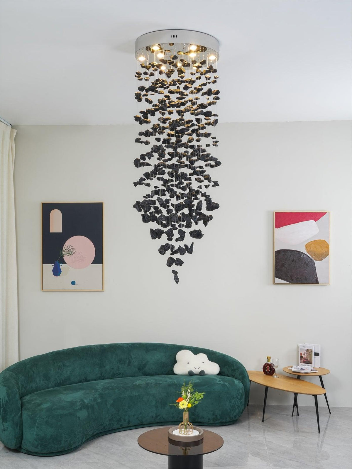 Vaelior Postmodern Luxury Black Stones Chandeliers