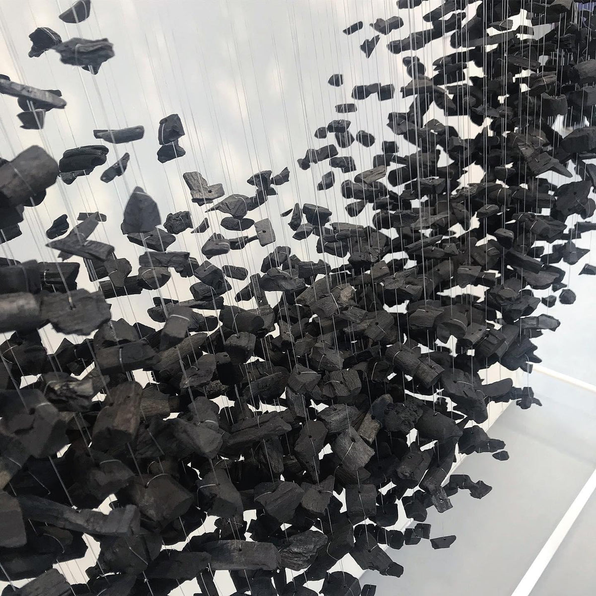 Selorella Charcoal Stone Sculptural Chandelier Letter S to Z