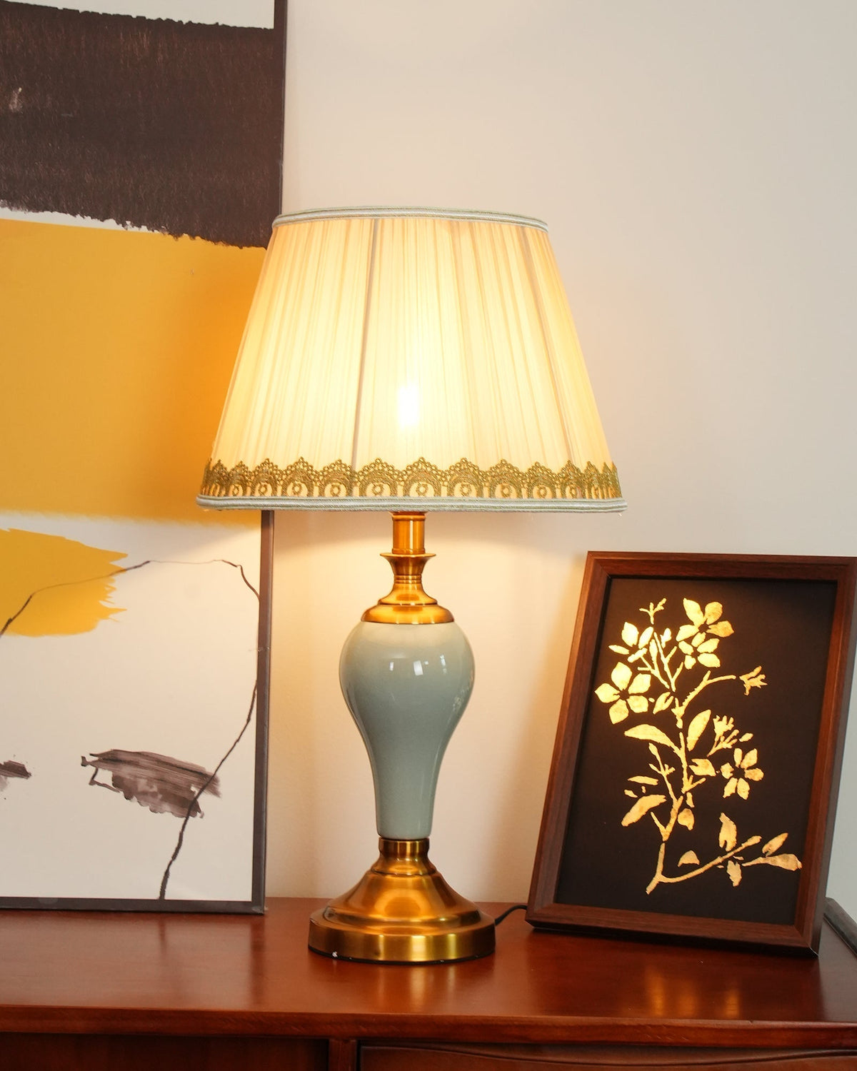 Mirova Ceramic Fabric Table Lamp