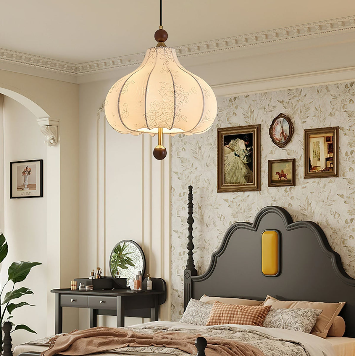 Favian Vintage Wood Pendant Lamp