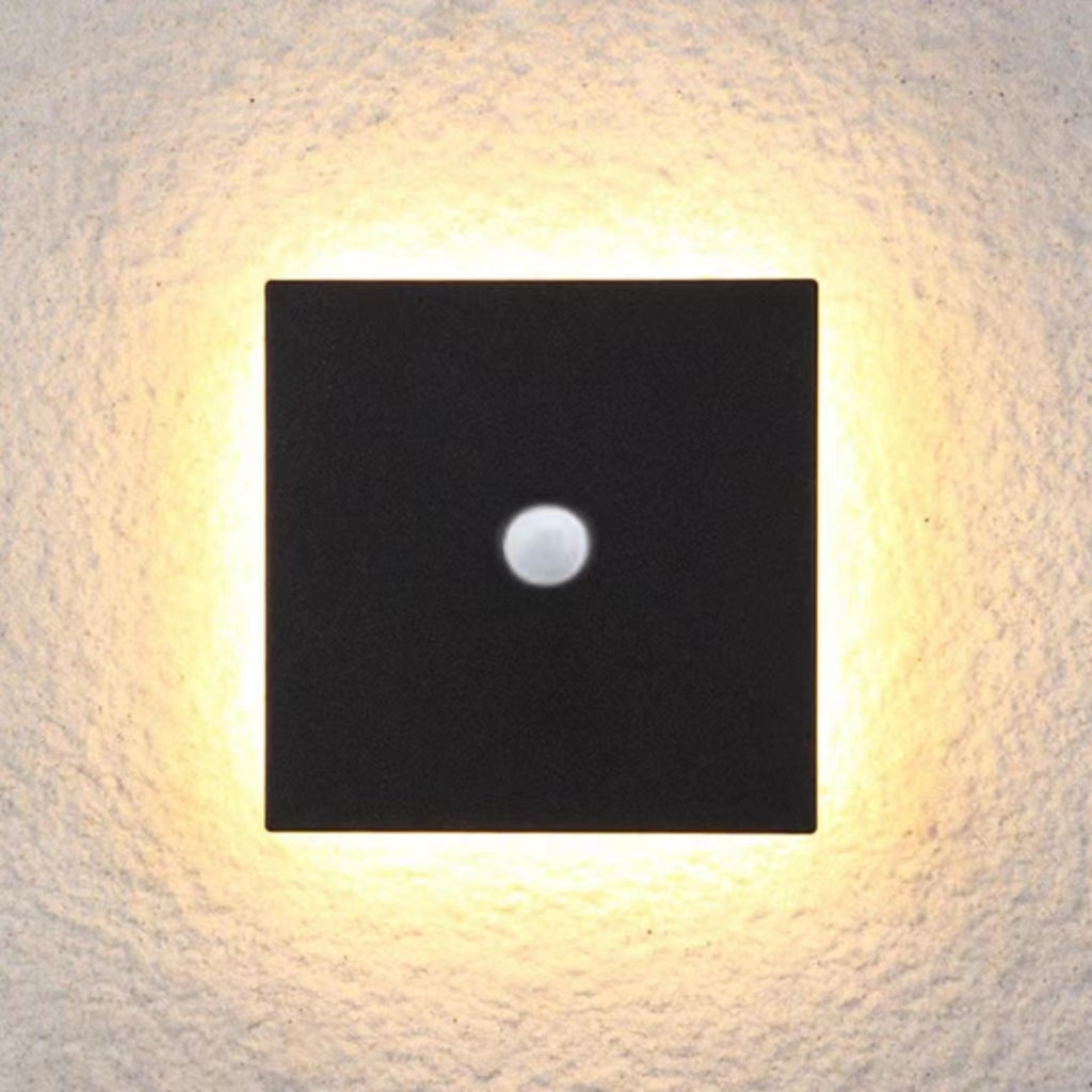 Dori Minimalist Round/Square Outdoor Wall Lamp LED, Black/White-Neutral Decor