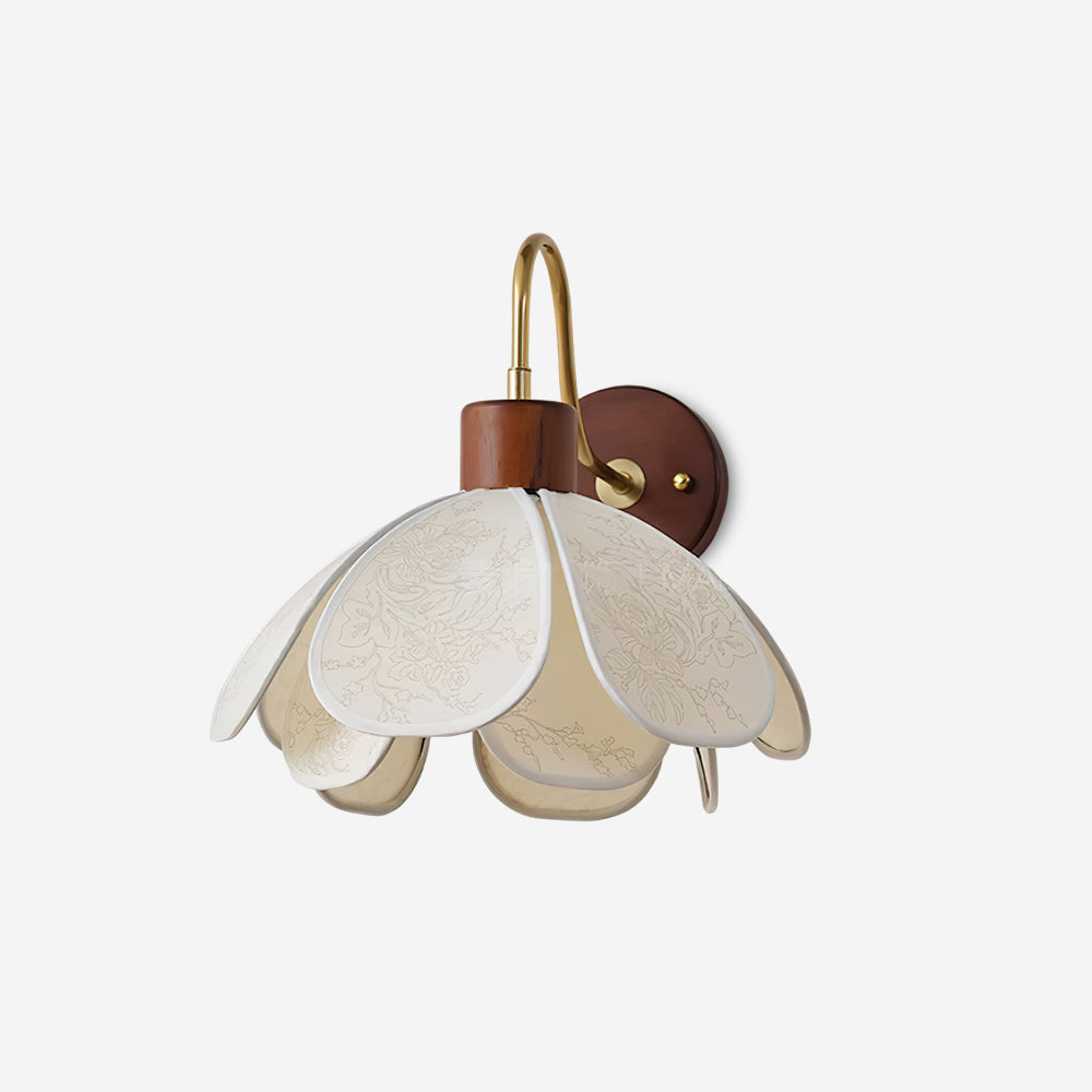 Dasilum Wall Lamp Floral Wood Fabirc