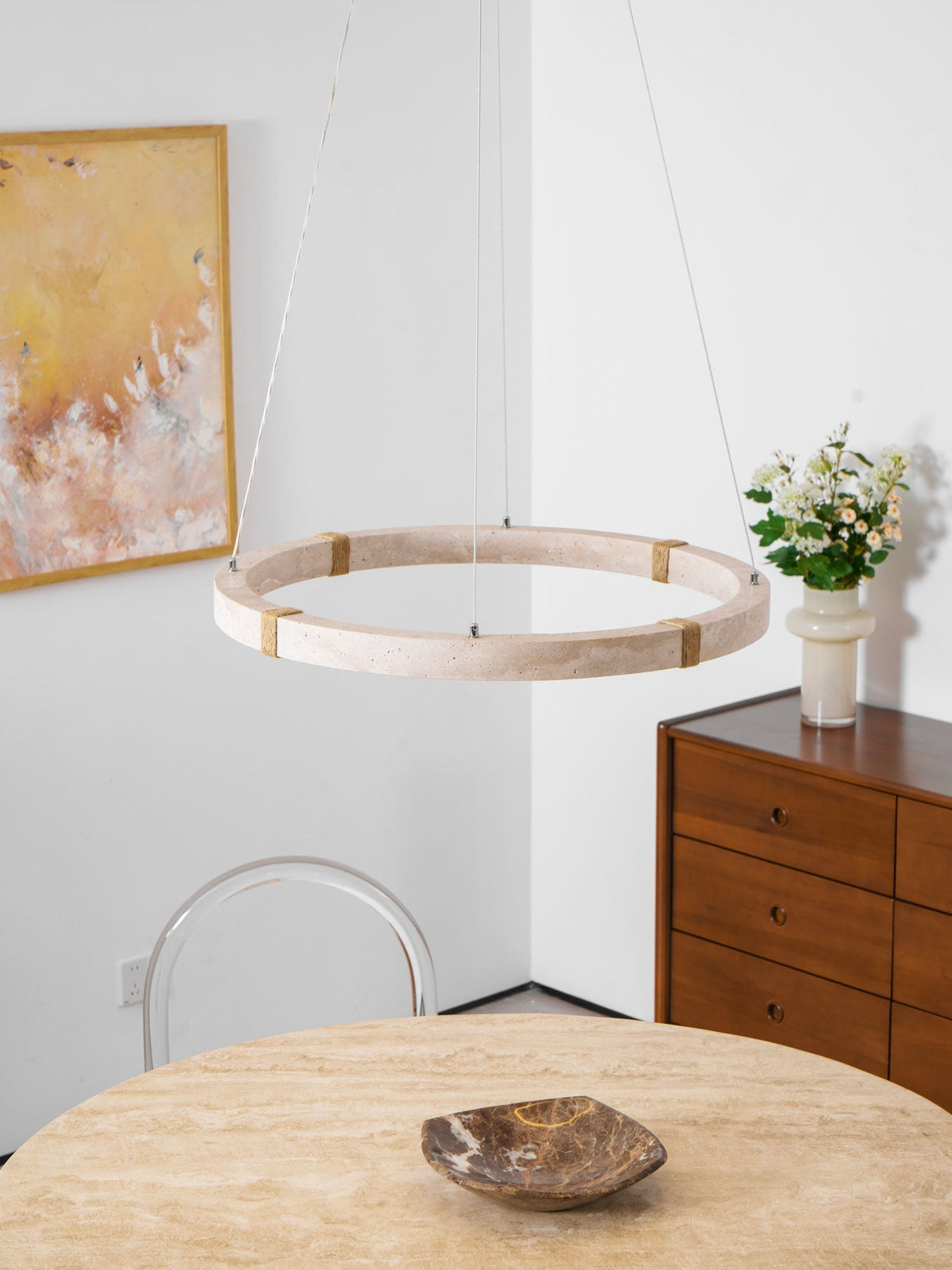 Alsilis Travertine Chandelier