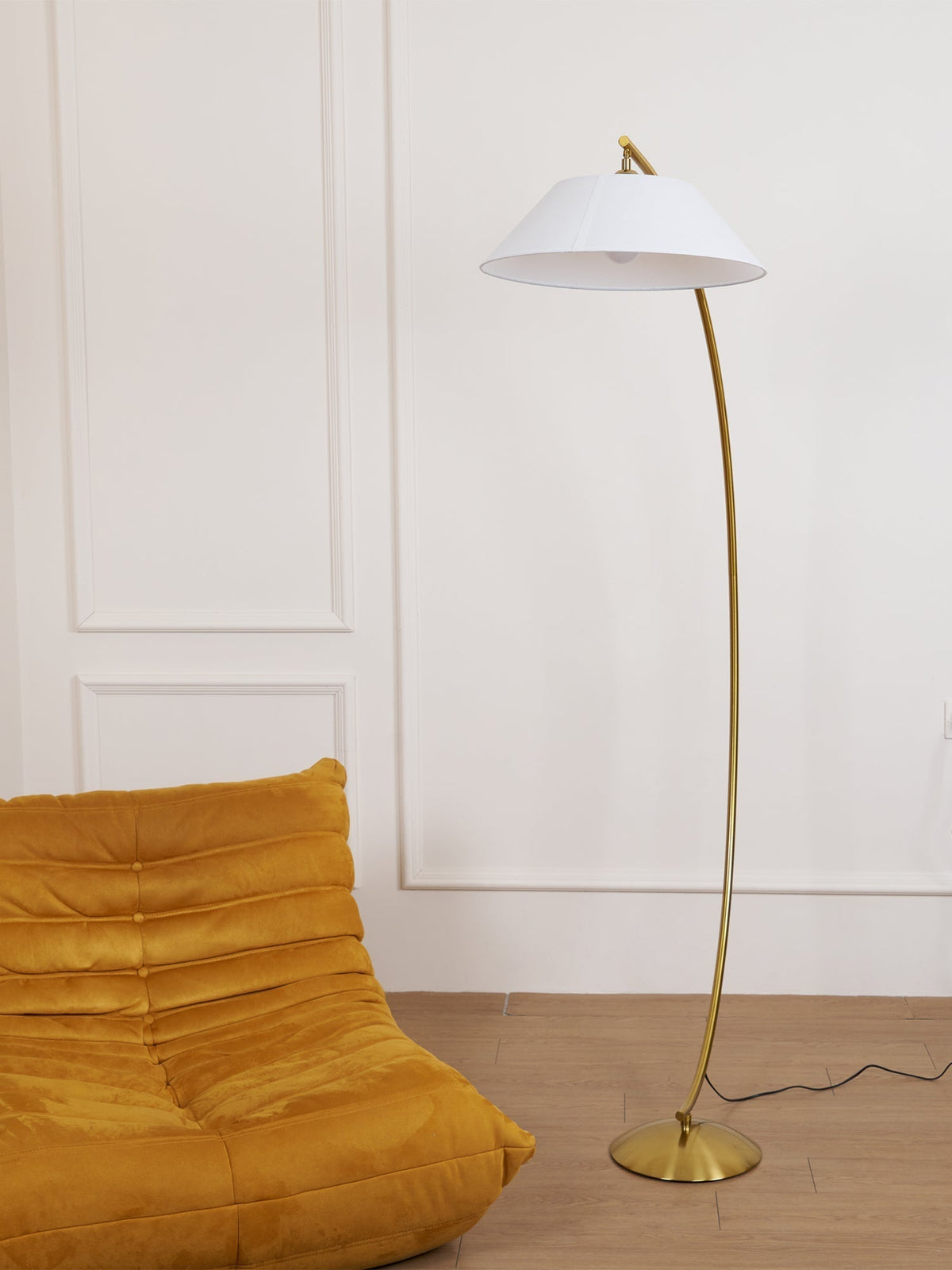 Veradin Steel Fabric Floor Lamp