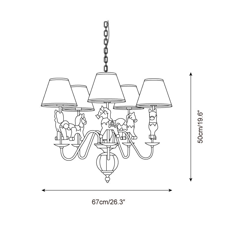 Solvian Chandelier Carousel Kids Playful