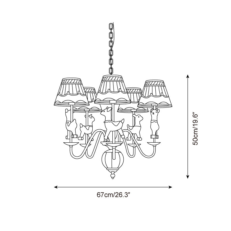 Solvian Chandelier Carousel Kids Playful