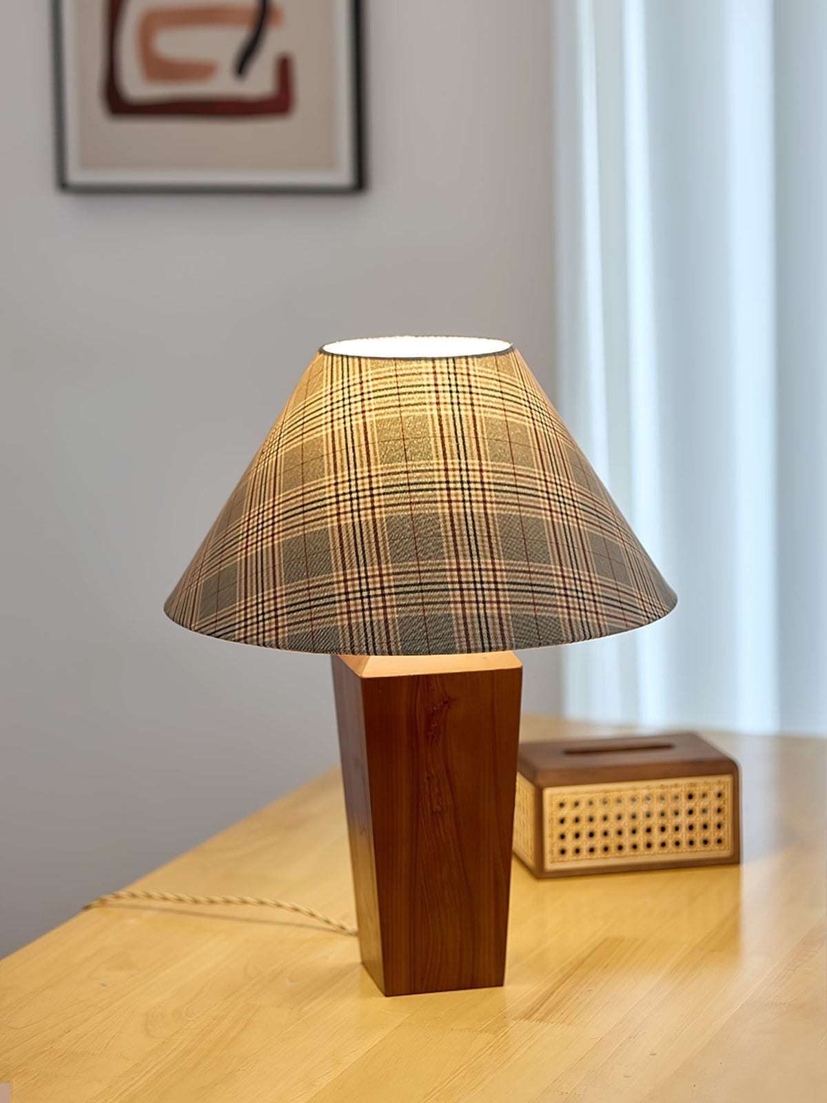 Wokel Minimalist Wood Table Lamp