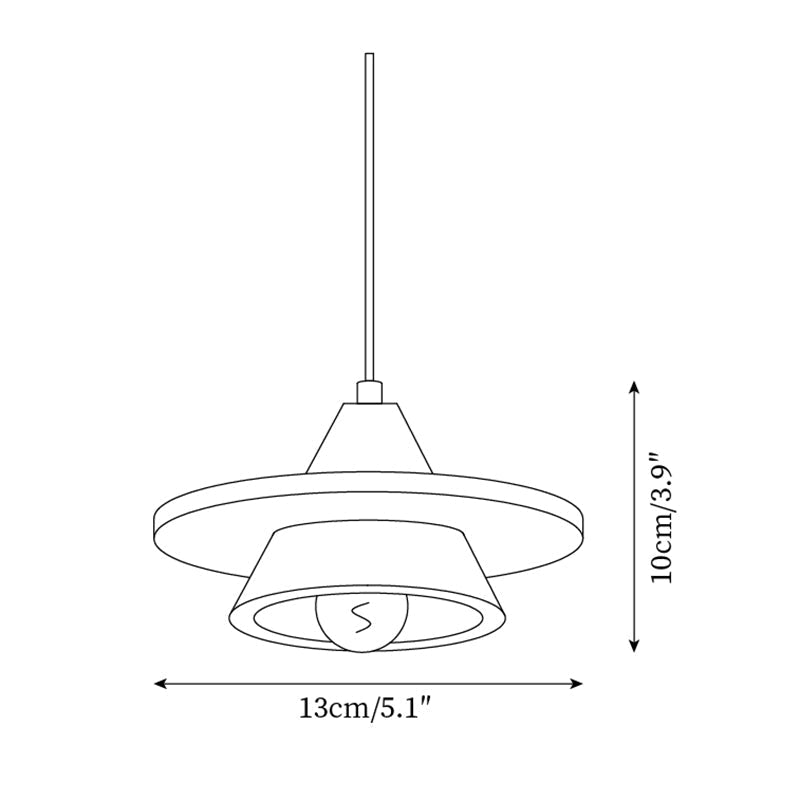 Sereora Pendant Light Wooen Disc Travertine