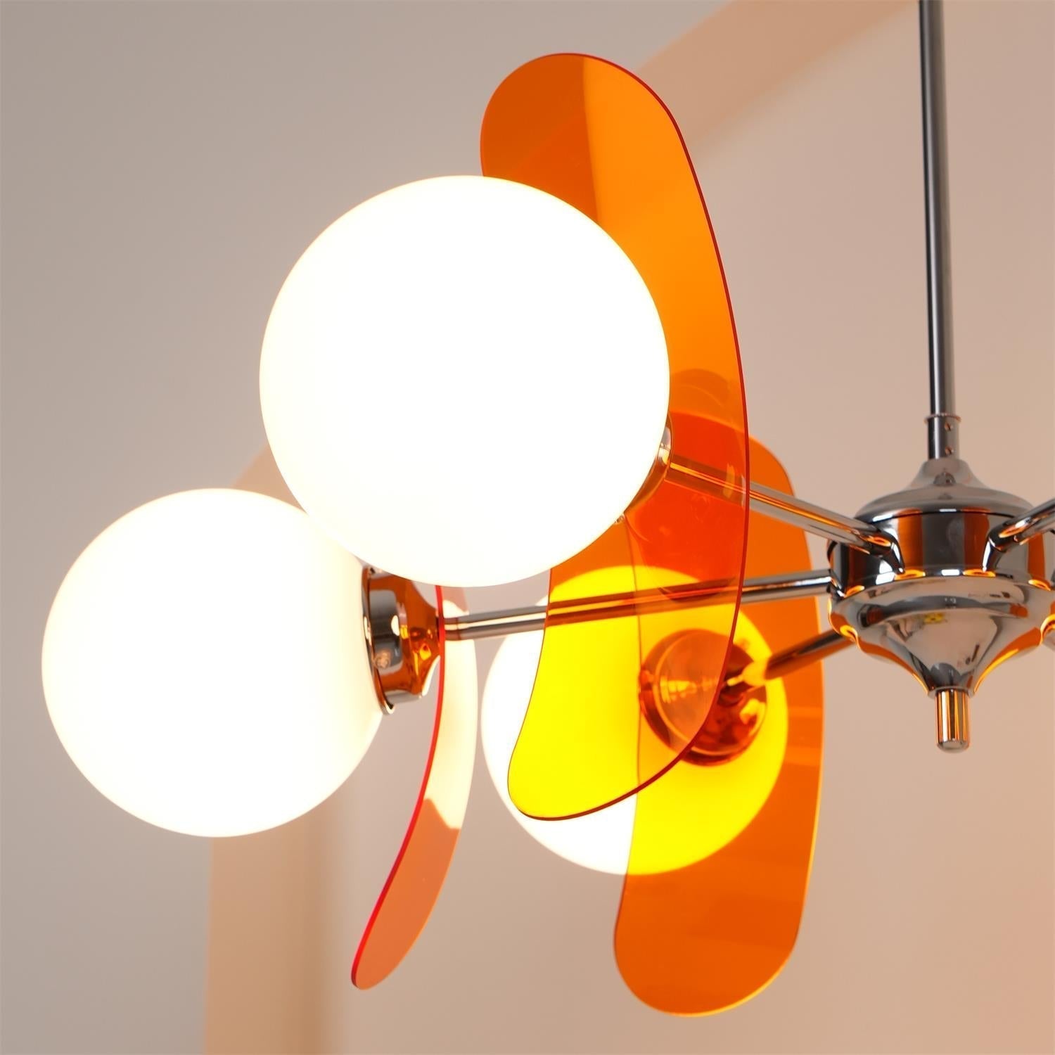 Prism Creativity Sputnik Orange Glass Chandelier