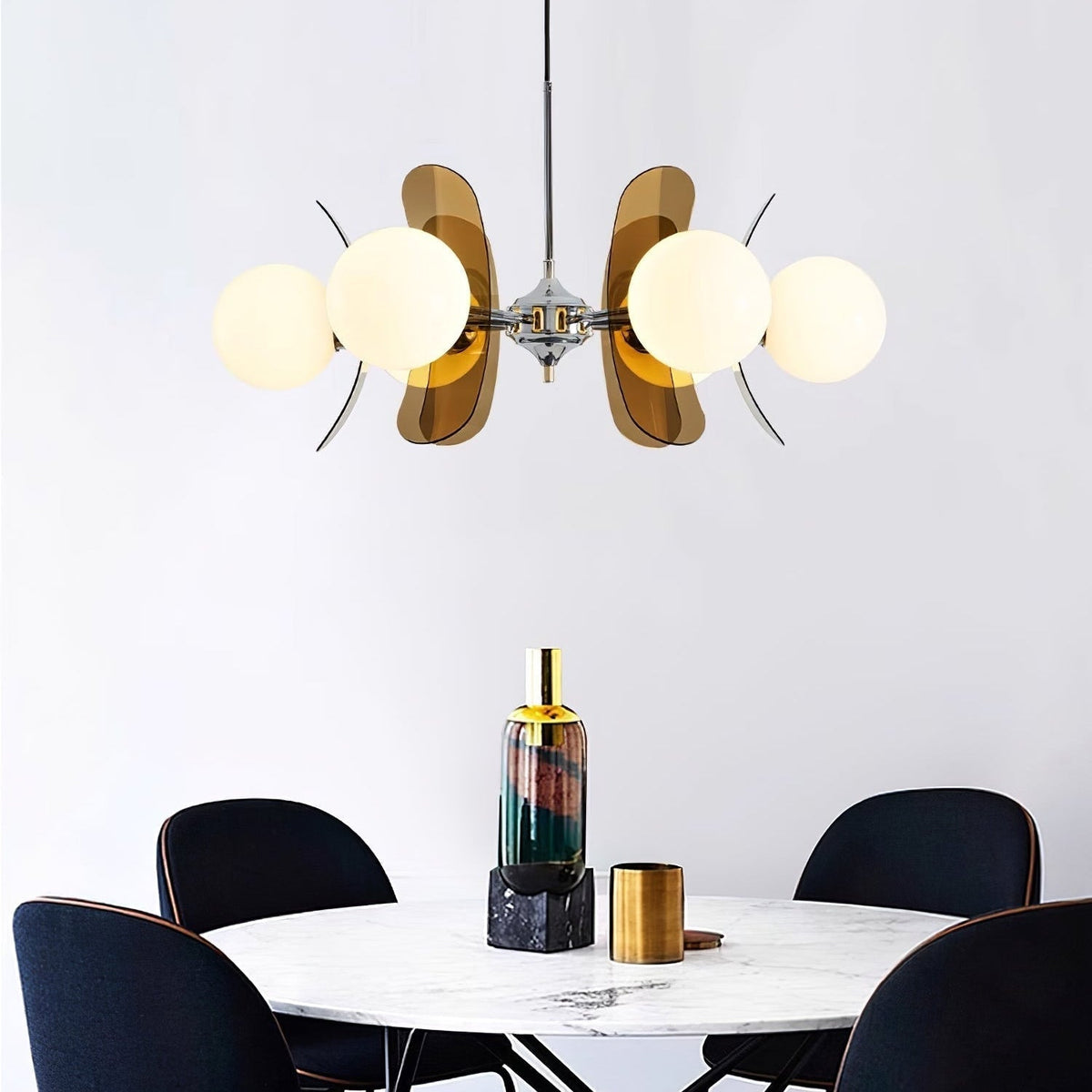 Prism Creativity Sputnik Orange Glass Chandelier