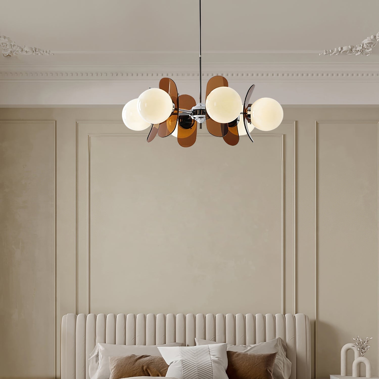 Prism Creativity Sputnik Orange Glass Chandelier