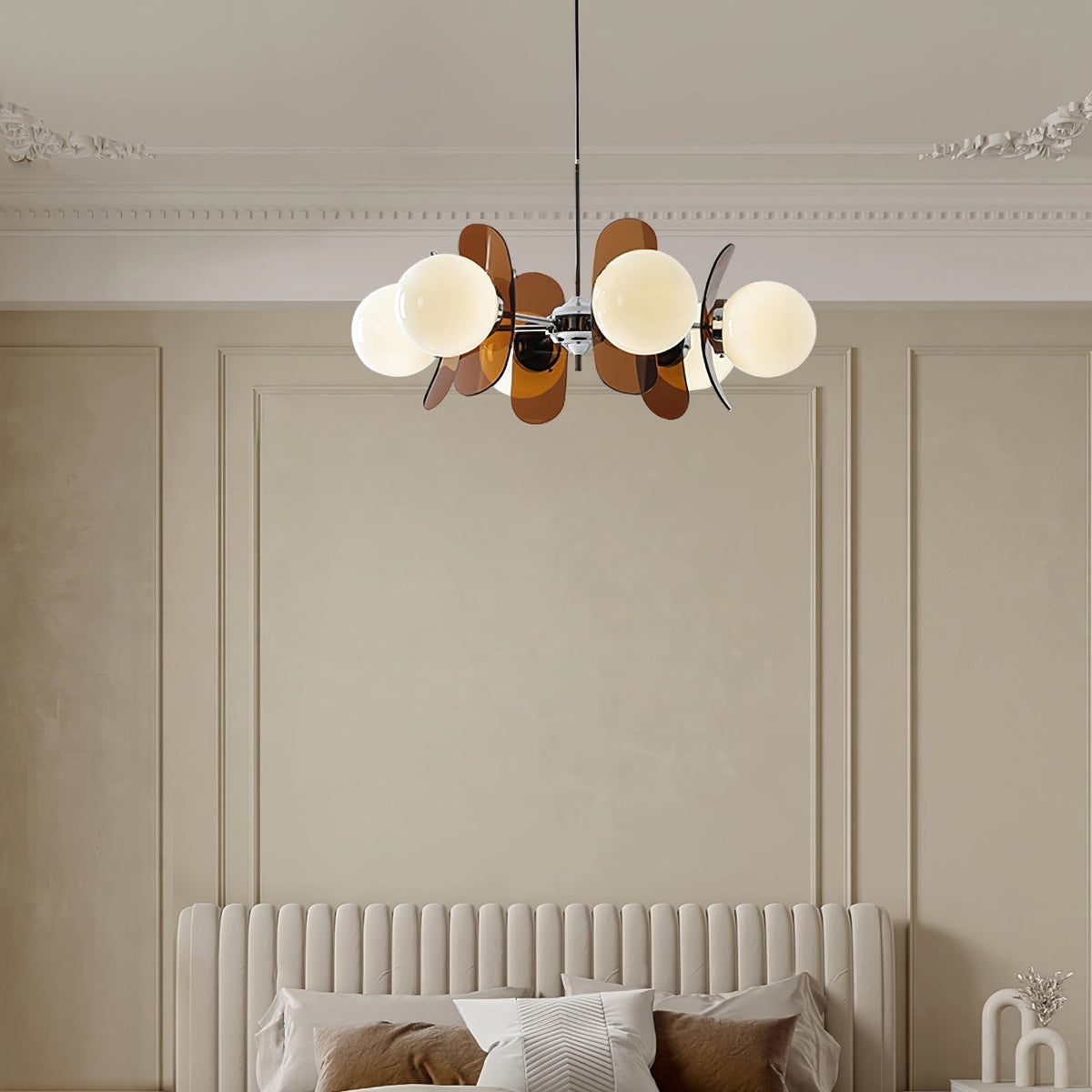 Prism Creativity Sputnik Orange Glass Chandelier