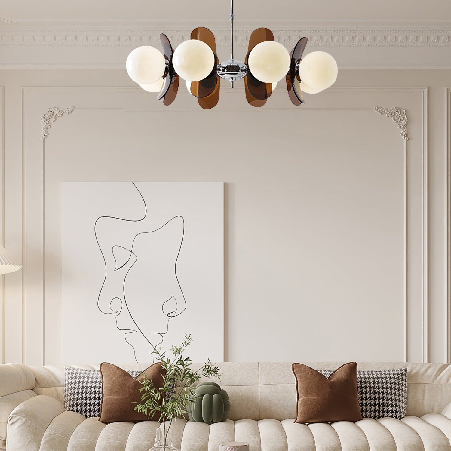 Prism Creativity Sputnik Orange Glass Chandelier
