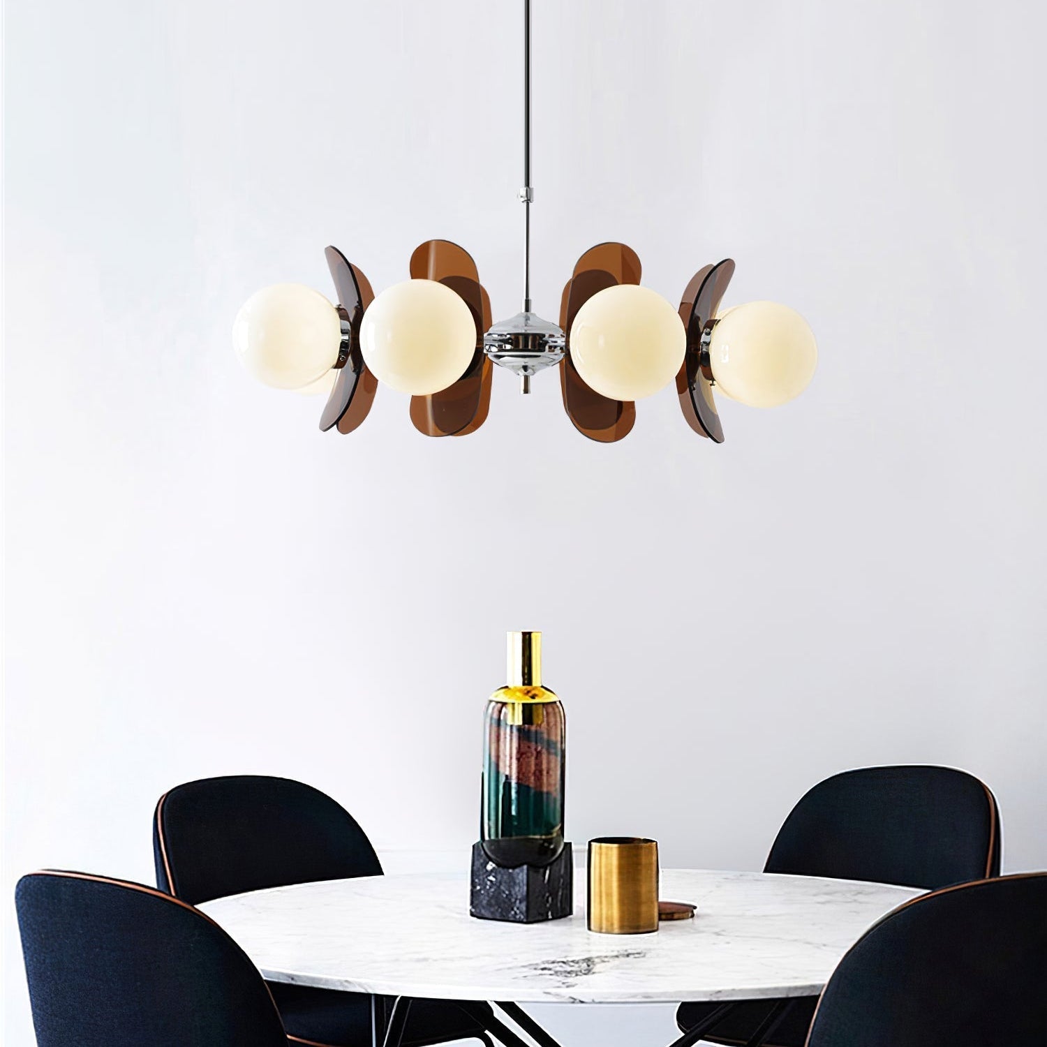 Prism Creativity Sputnik Orange Glass Chandelier