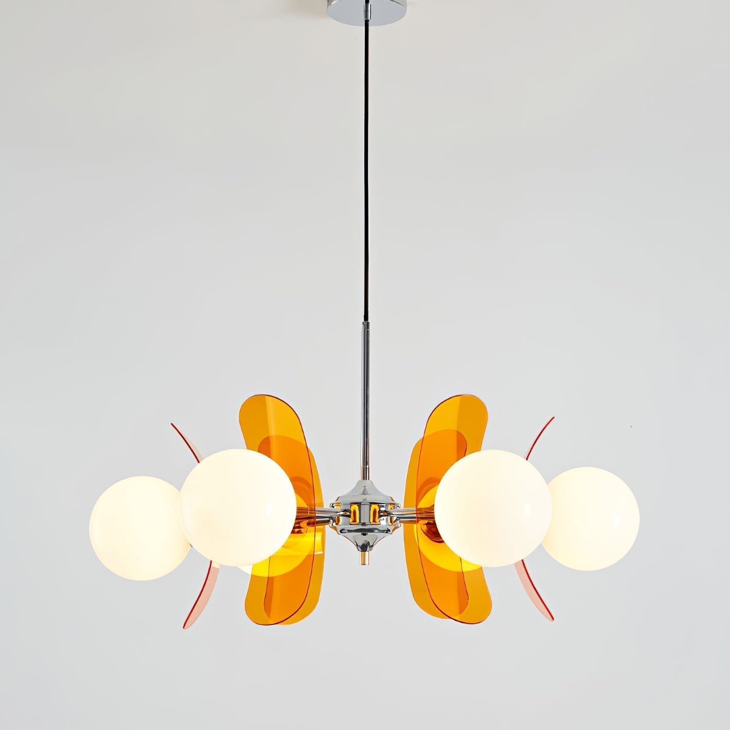 Prism Creativity Sputnik Orange Glass Chandelier