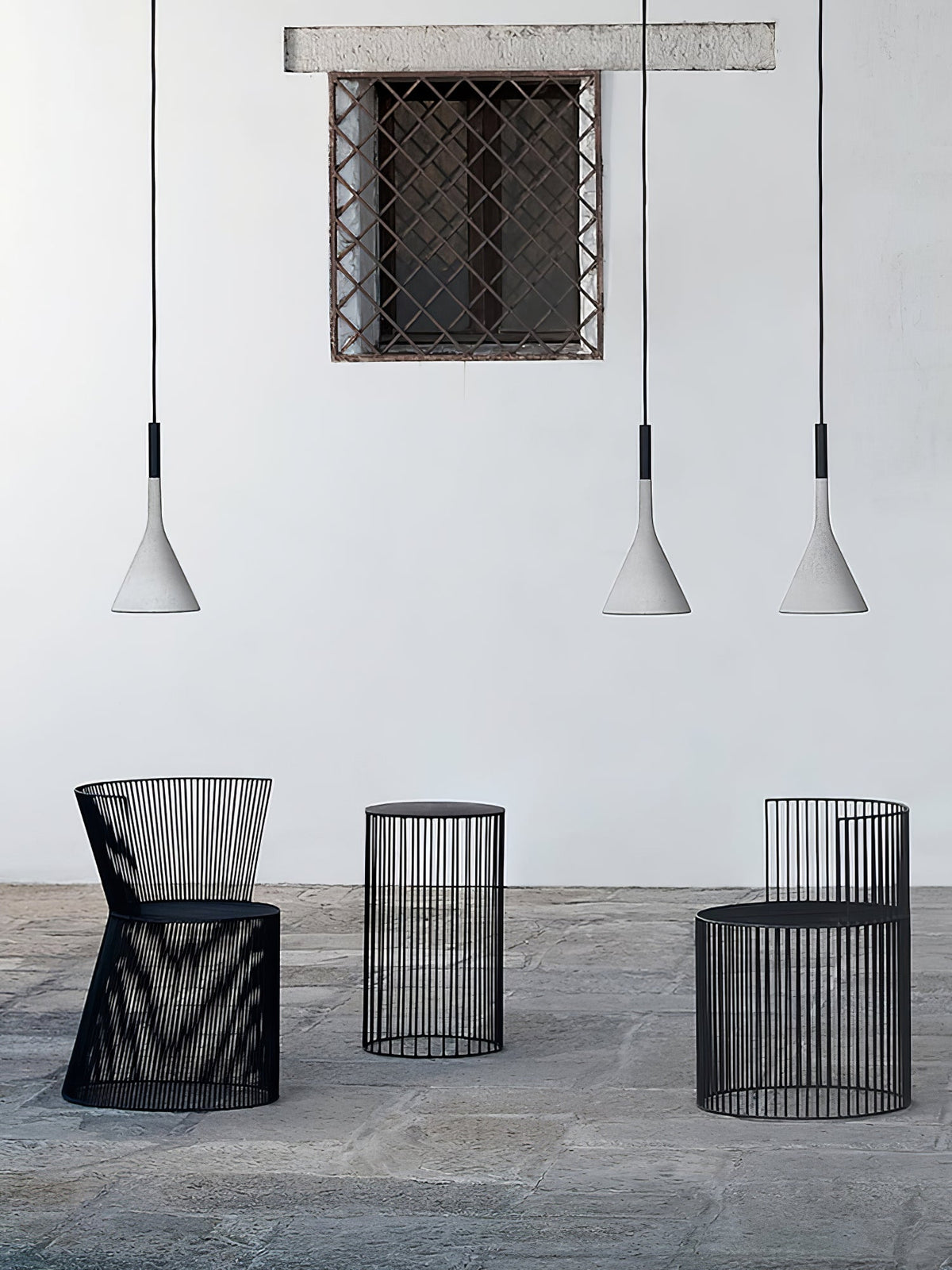 Nixor Pendant Lamp Concrete Conical Industrial