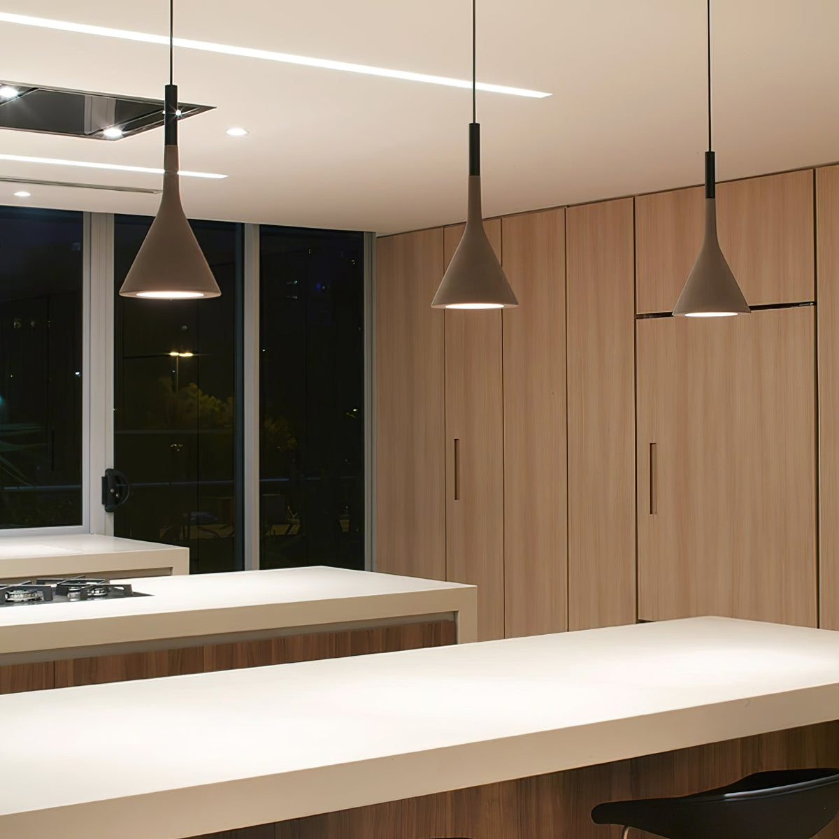 Nixor Pendant Lamp Concrete Conical Industrial