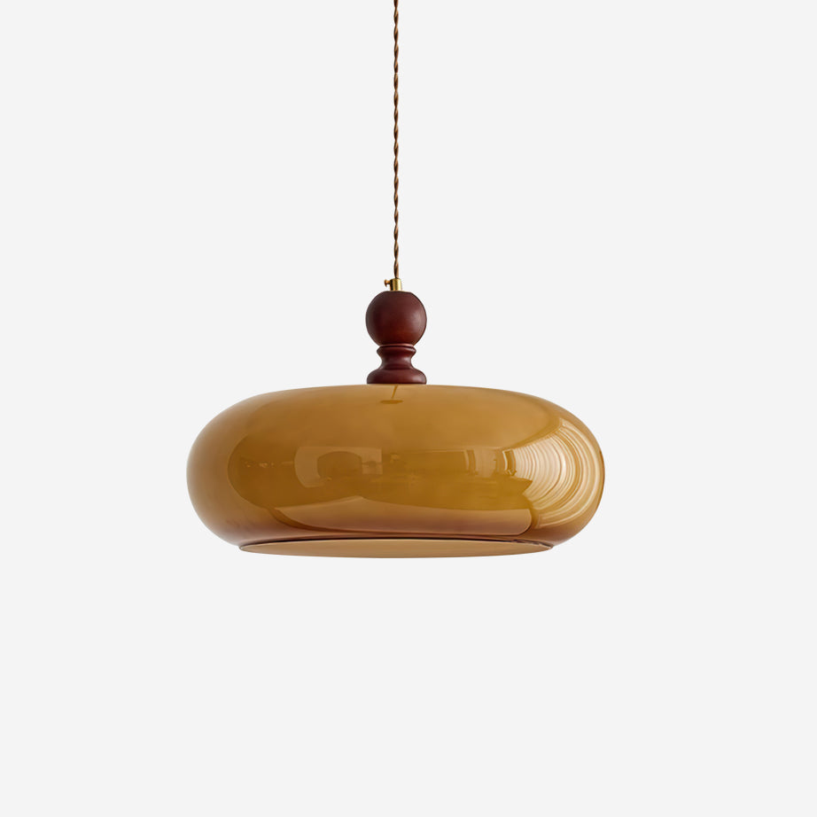 Arthur Amber Glass Shade Pendant Light