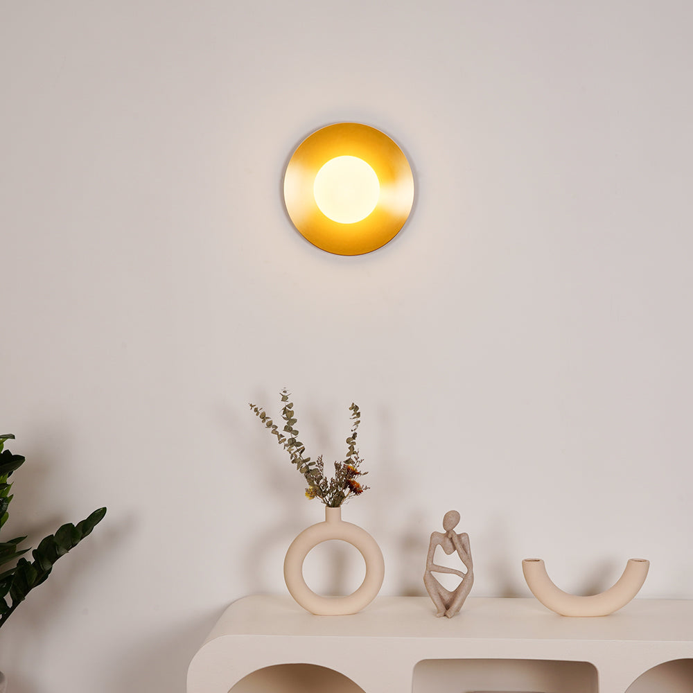 Haze Round Glass Wall Lamp