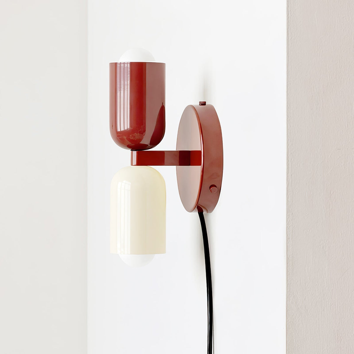 Teriielle Wall Lamp Green Black Minimalist Plug-In