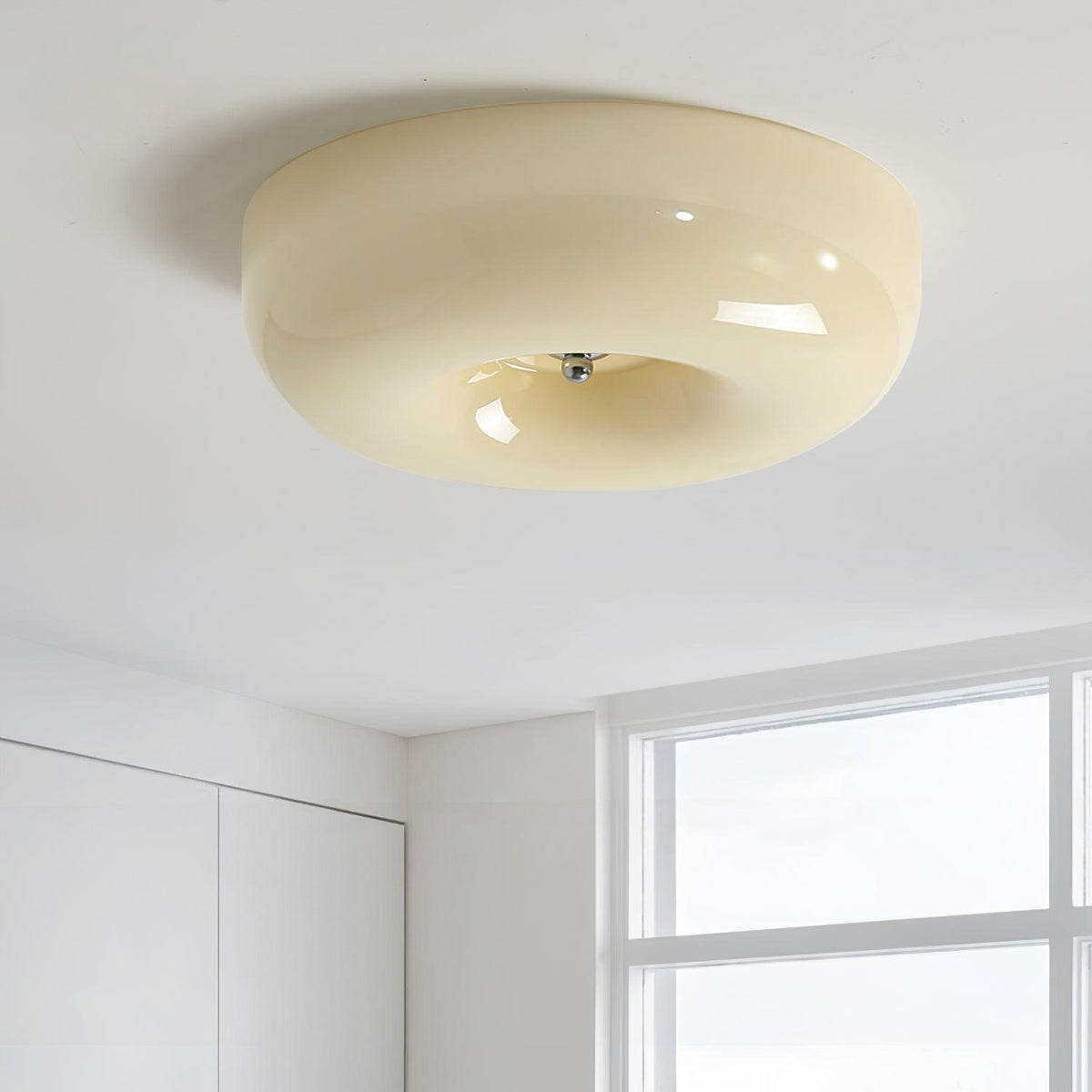 Cam Modern Minimalist Swirl Glass Ceiling Lamp