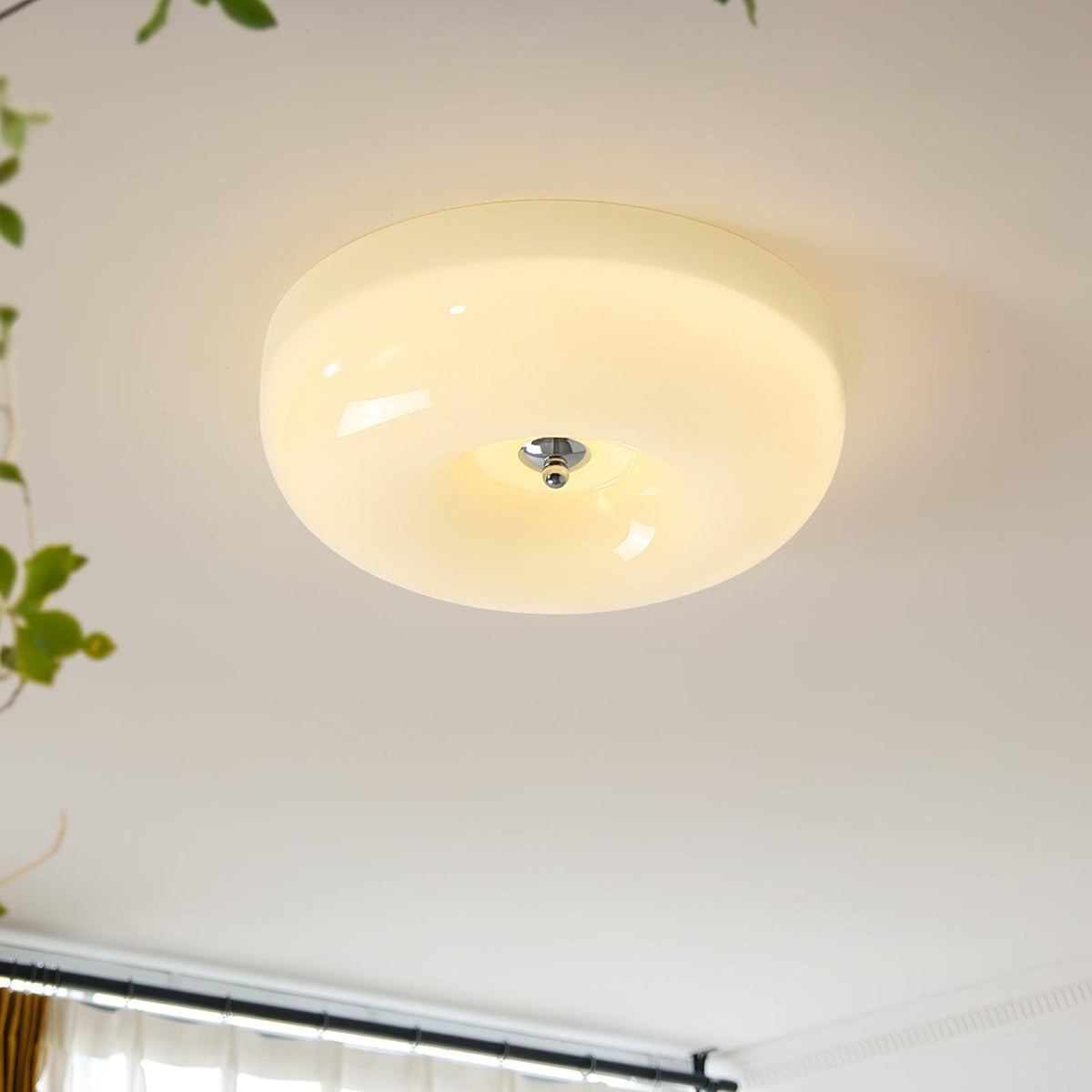 Cam Modern Minimalist Swirl Glass Ceiling Lamp