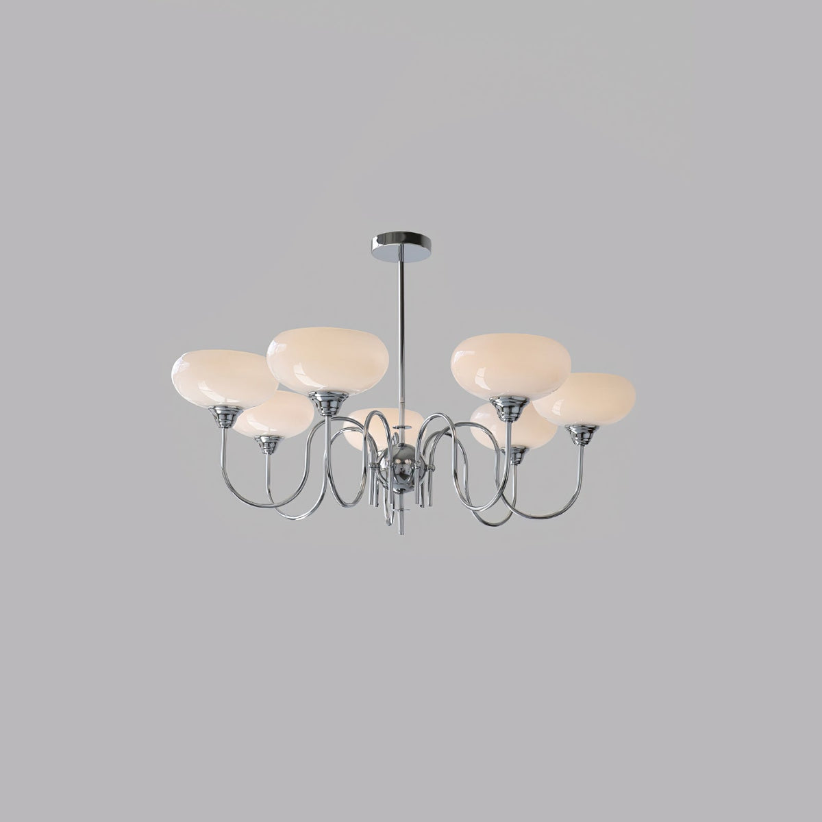 Nidorot Vintage LED Metal Multi Lampshade Creamy White Yellow Bulbs Luxury Bedroom Living Room Pendant Light, Gold/Chrome