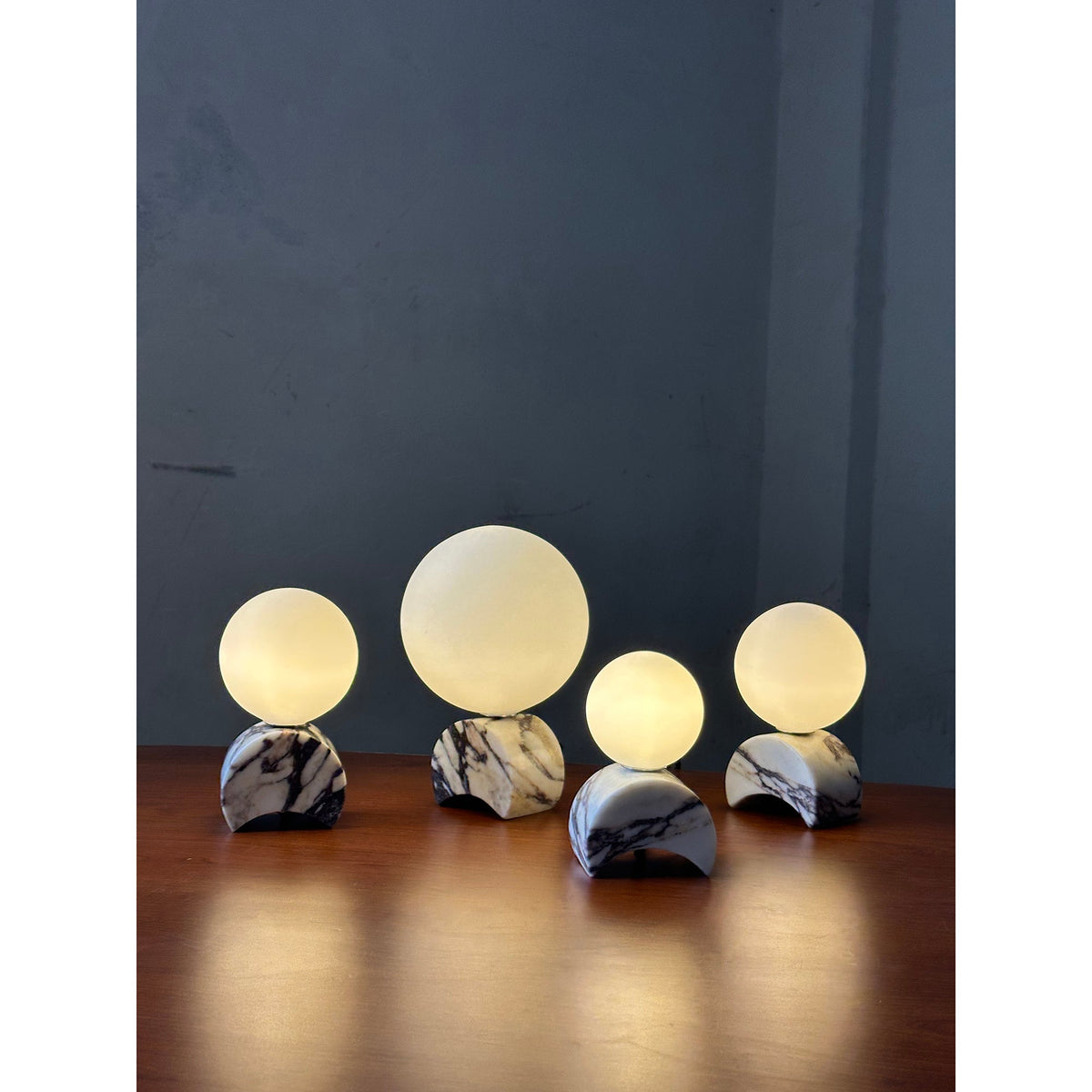 Crescent Marble Table Lamp