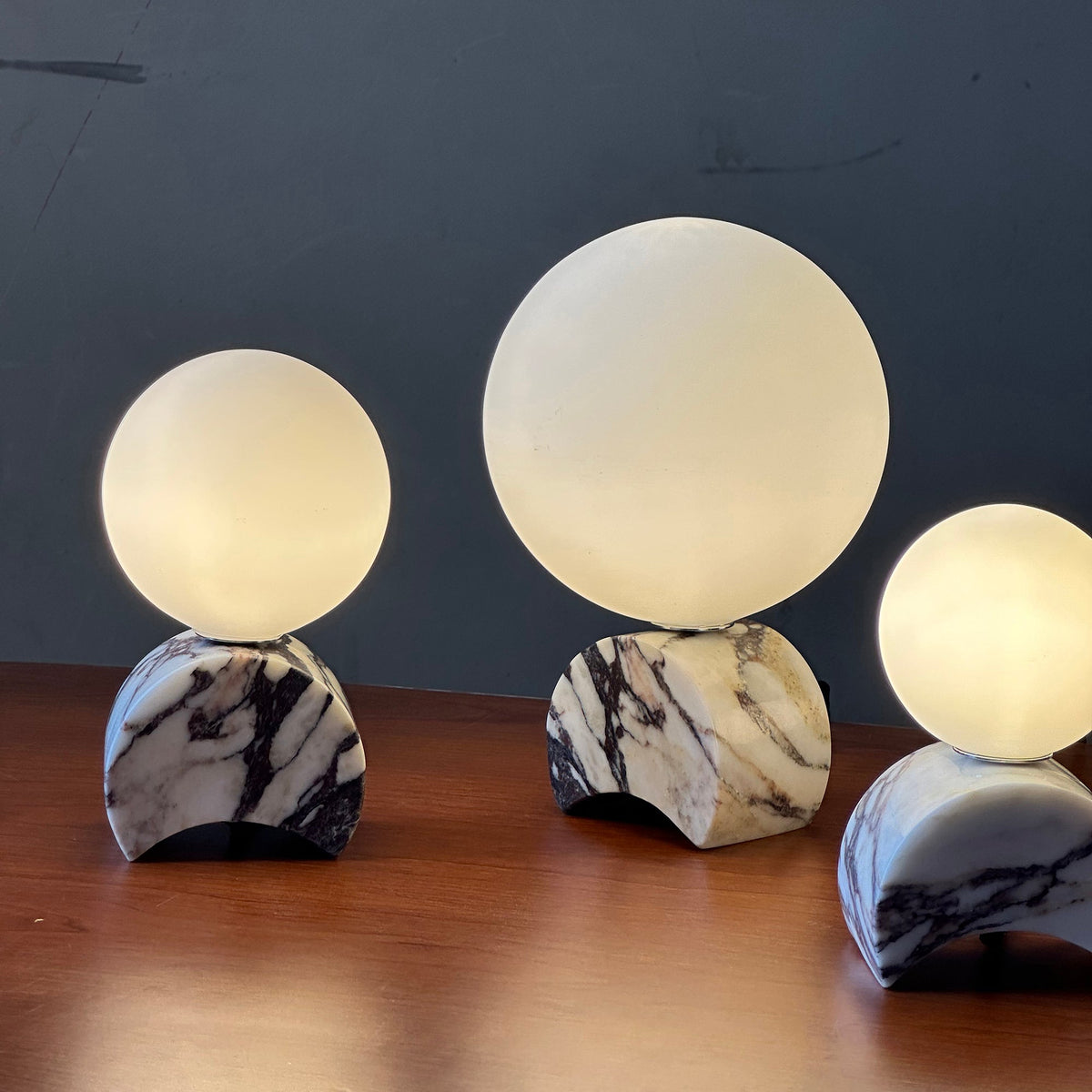Crescent Marble Table Lamp